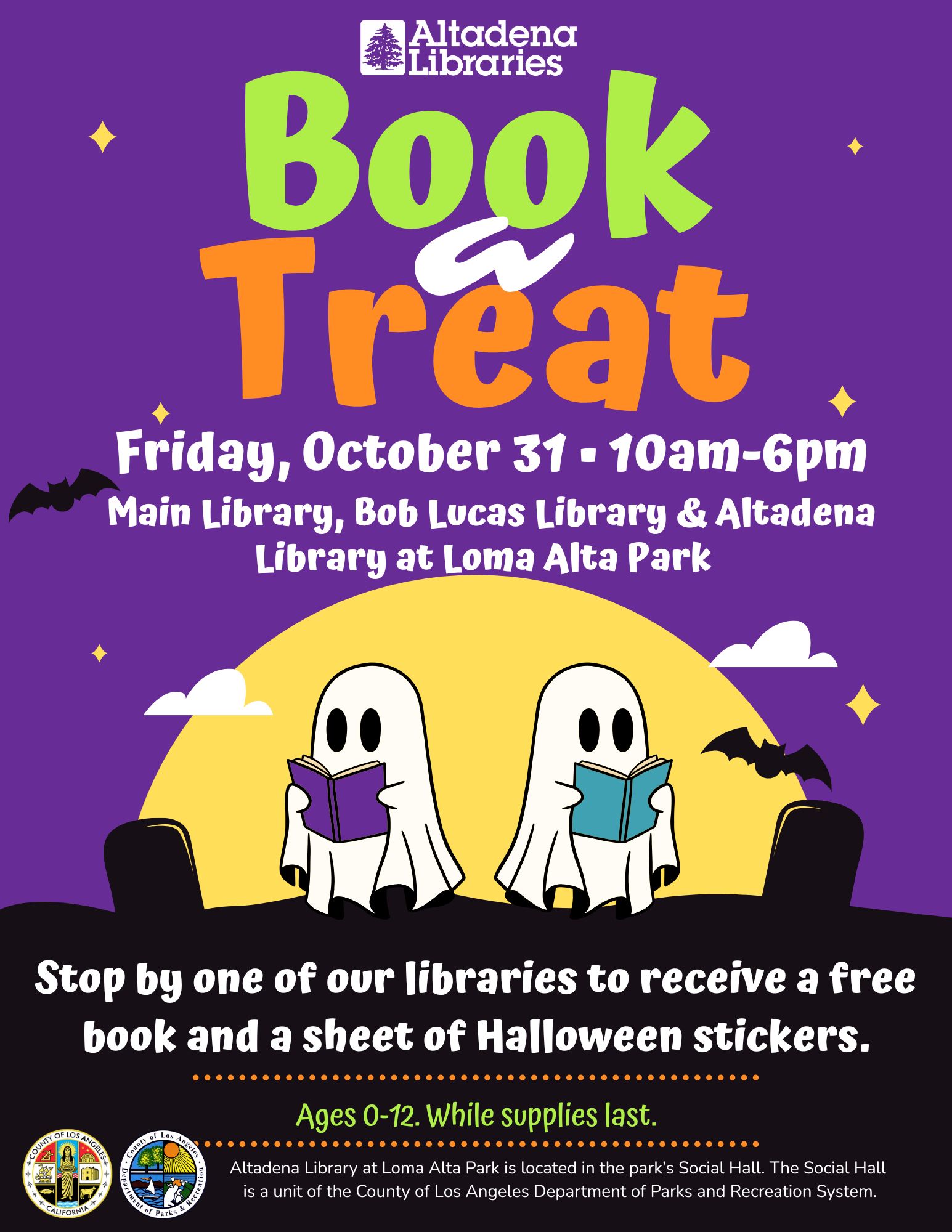 Book a Treat flyer