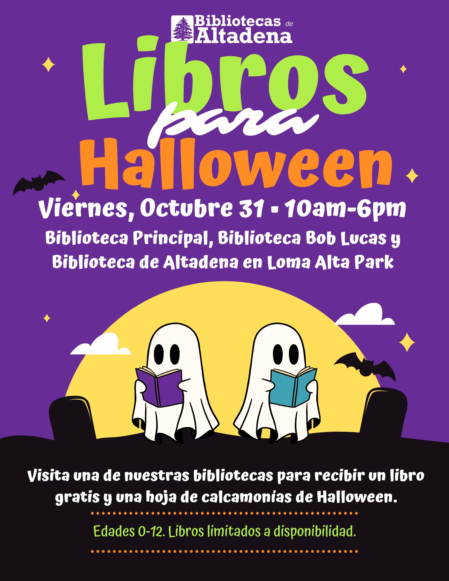 Book a Treat Spanish flyer