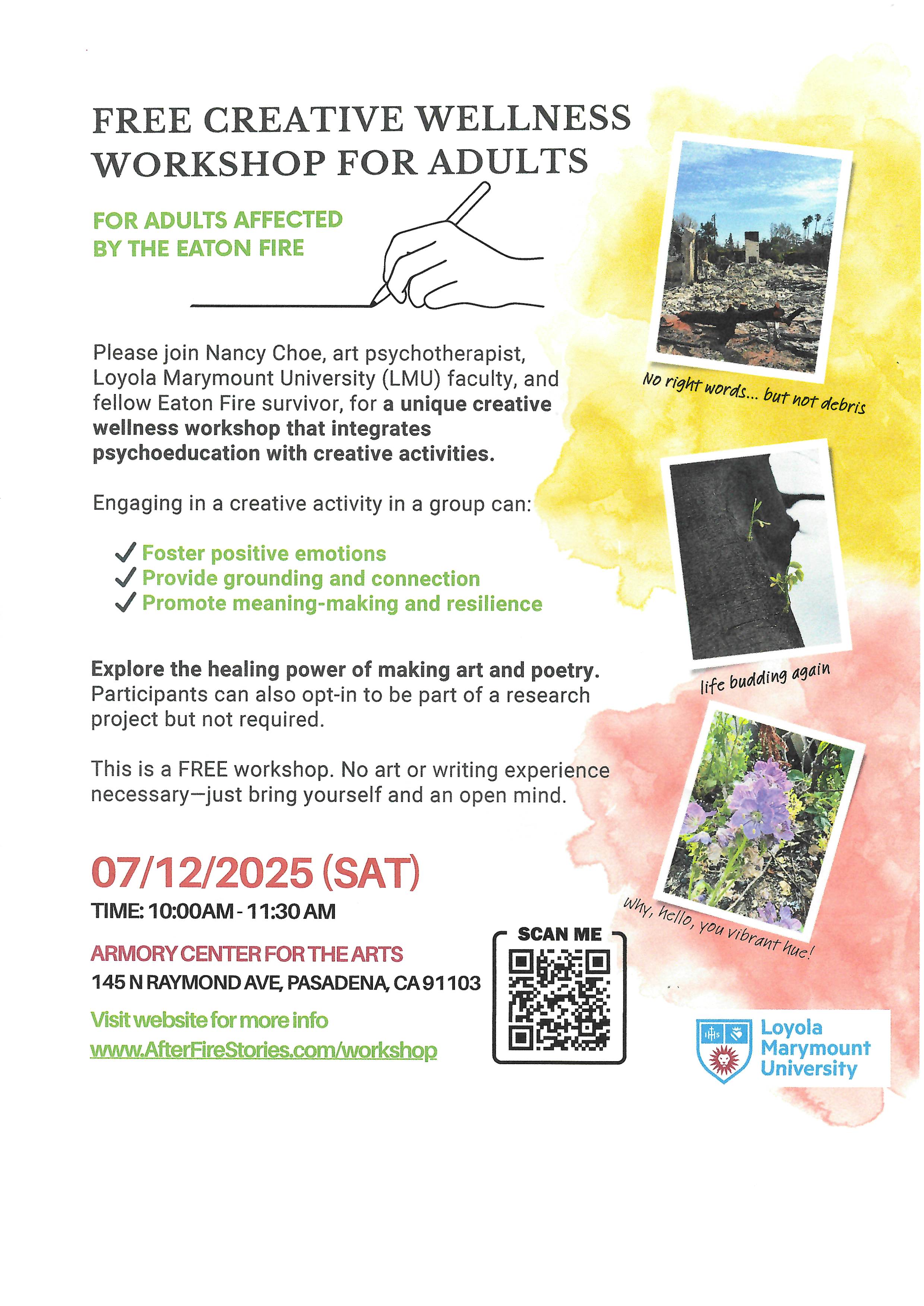 Creatove Wellness for Adults flyer