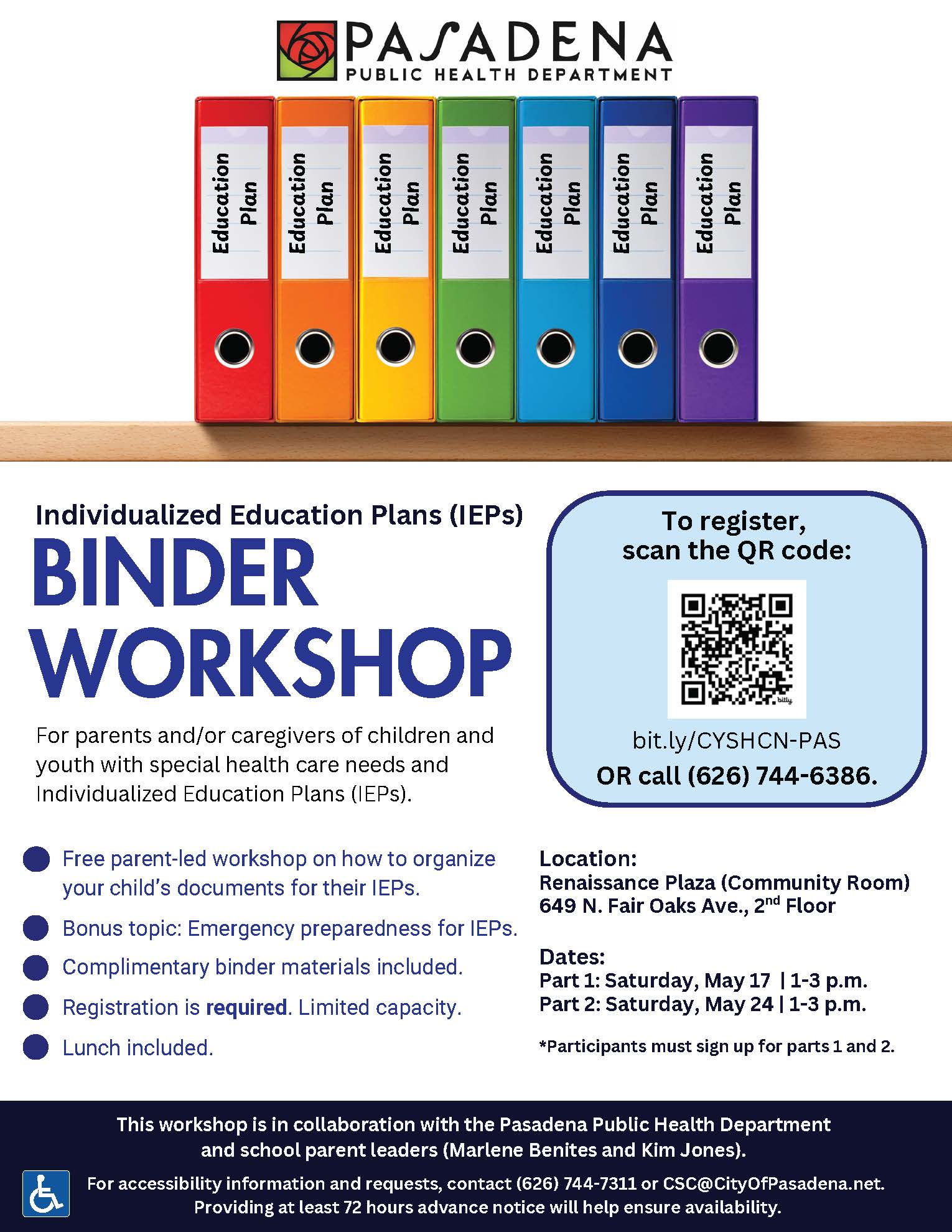 IEP Workshop flyer