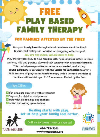 play based family therapy flyer