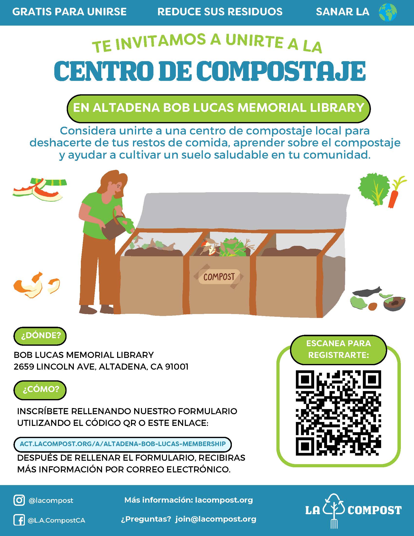 LA Compost Hub (Spanish) flyer