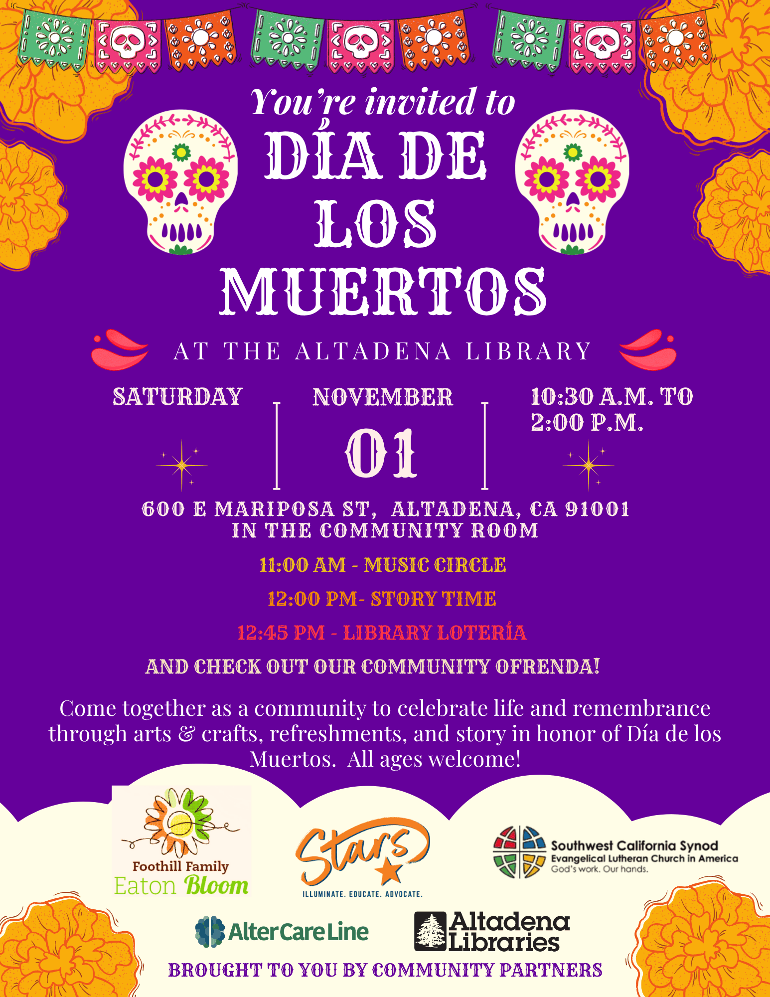 Dia de loa muertos flyer