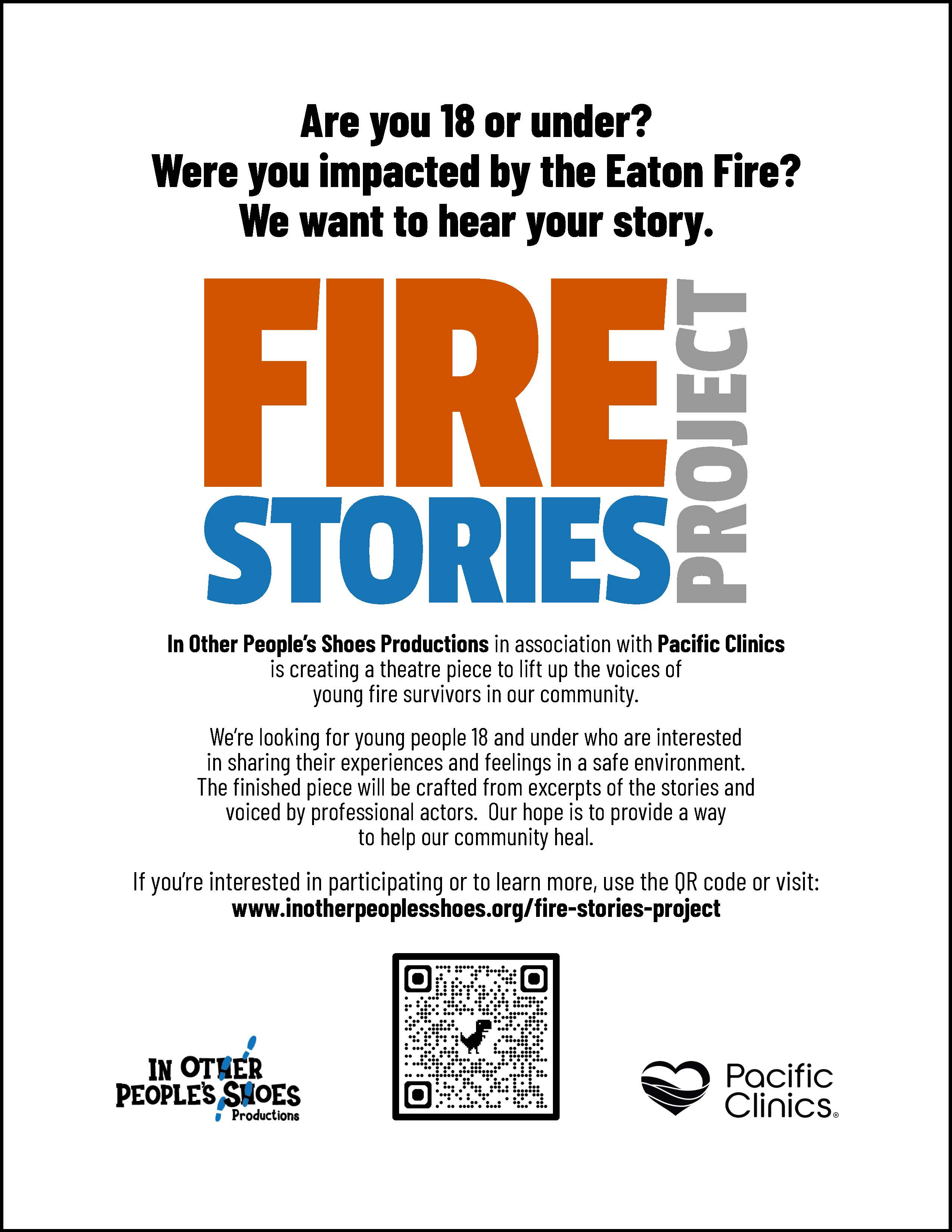 Fire Stories project flyer