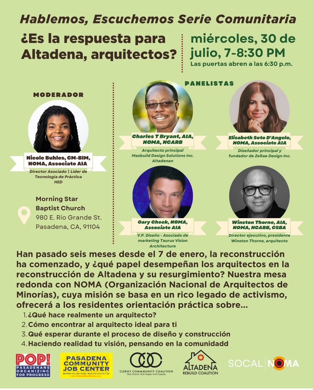 Lets Talk flyer in Spanish