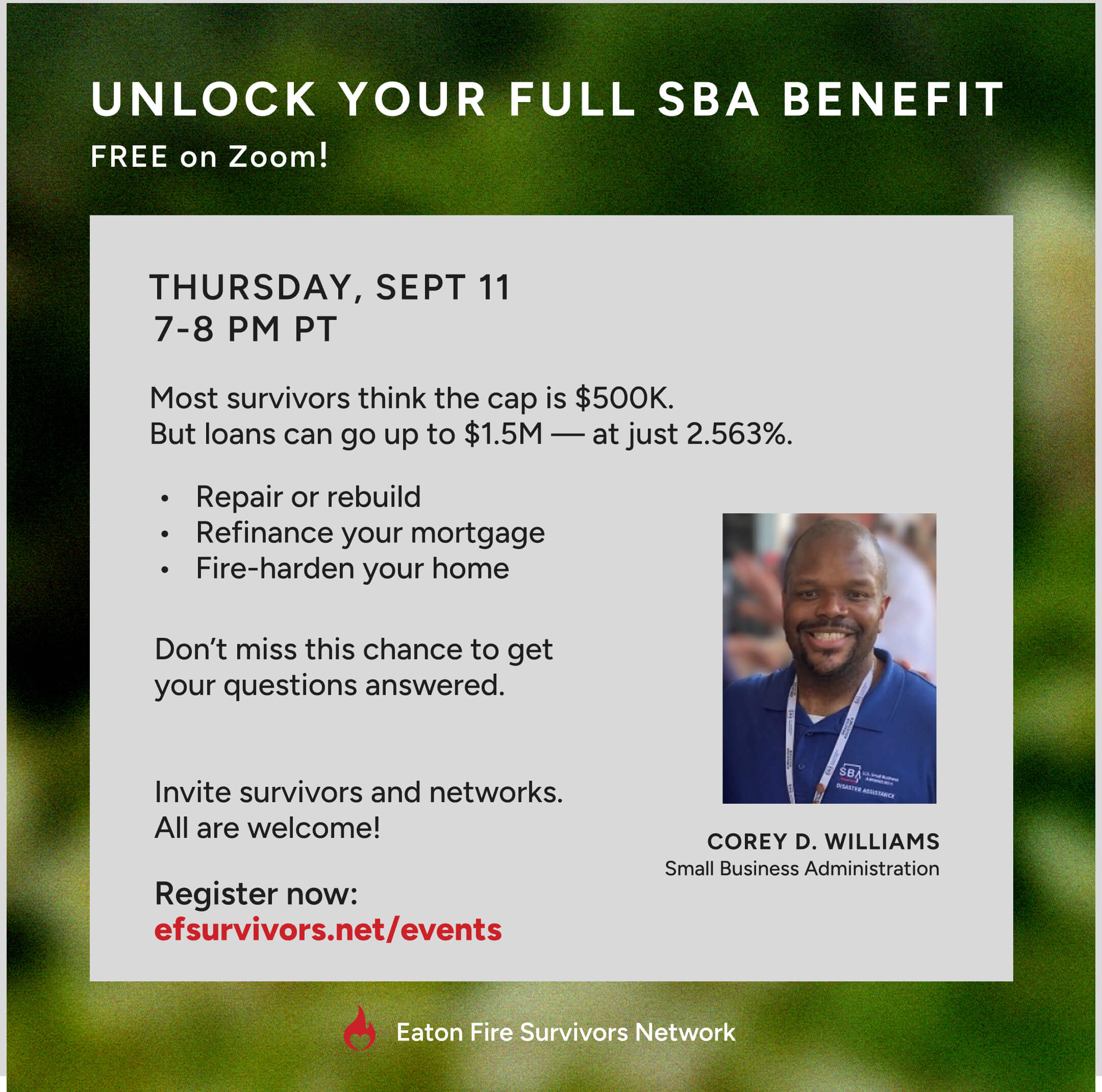 SBA Disaster Loans flyer