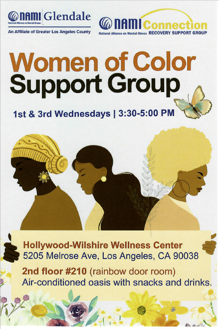 Women of Color Support Group flyer