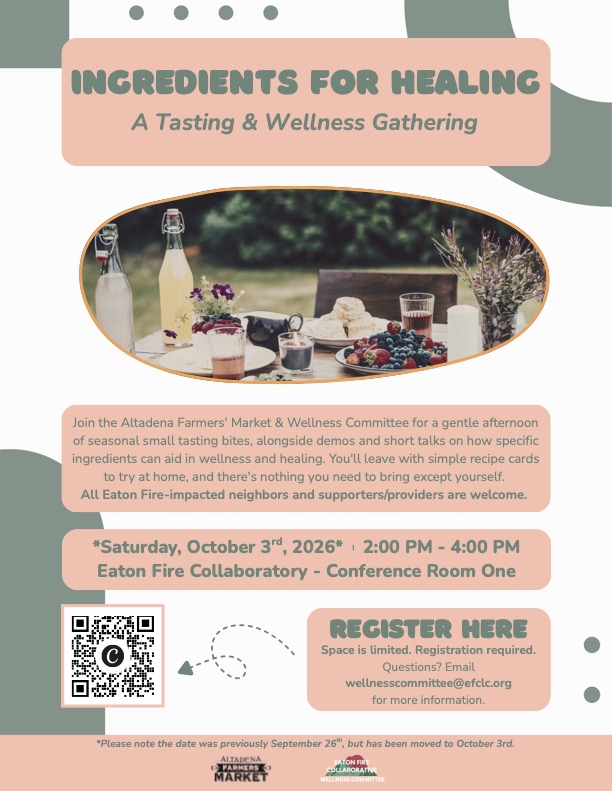 Ingredients for Healing flyer