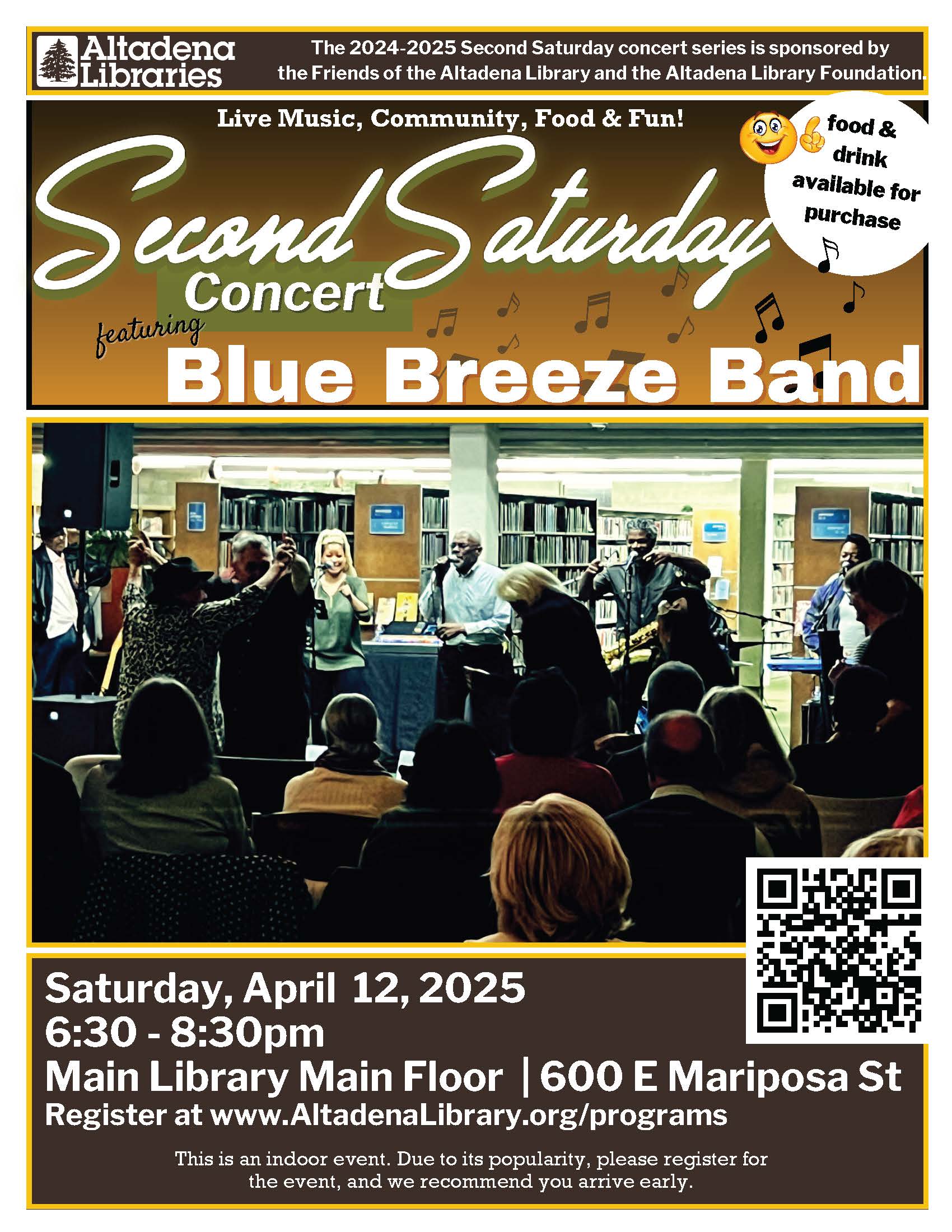Second Saturday Concert Blue Breeze Band  flyer