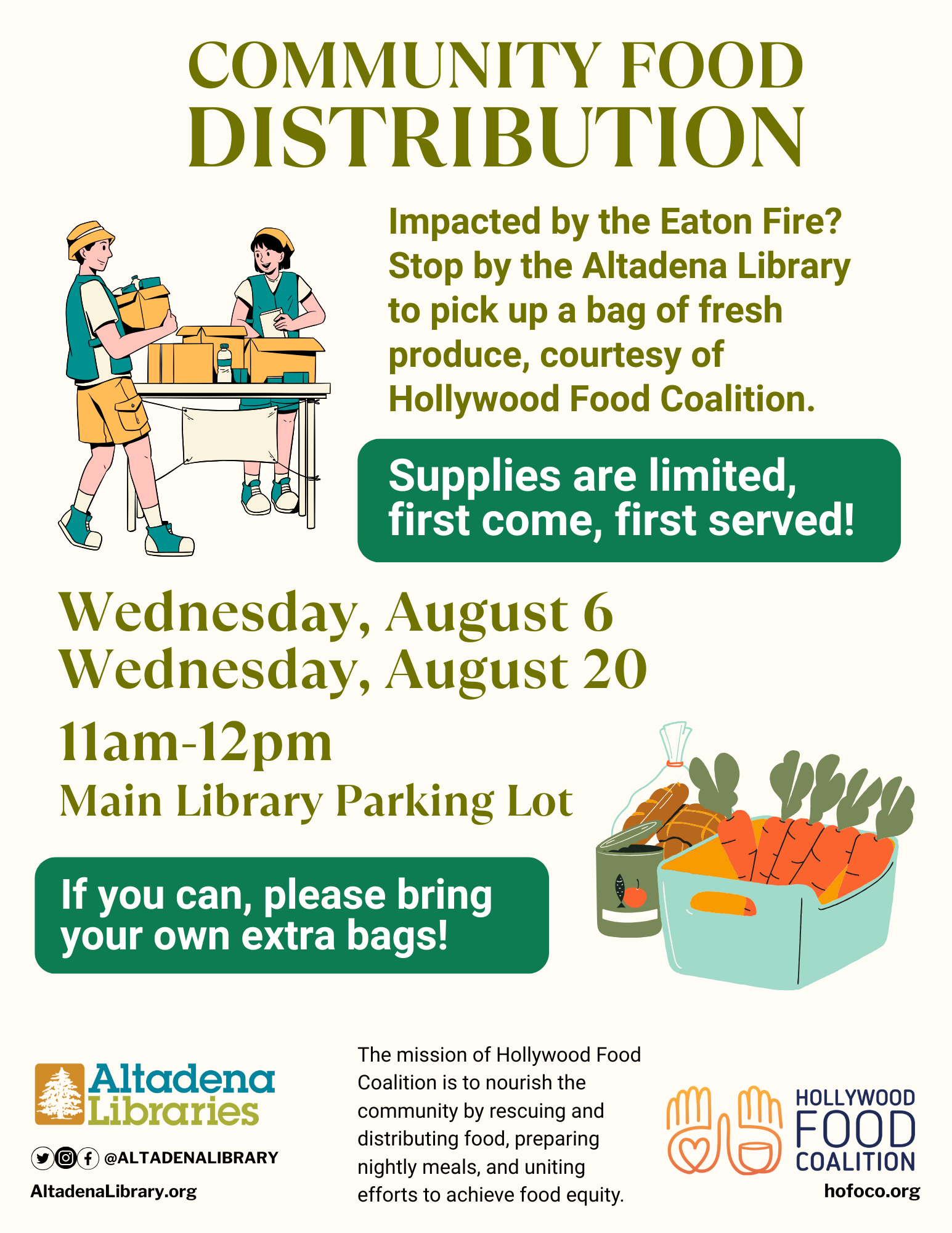 Community Food Distribution flyer