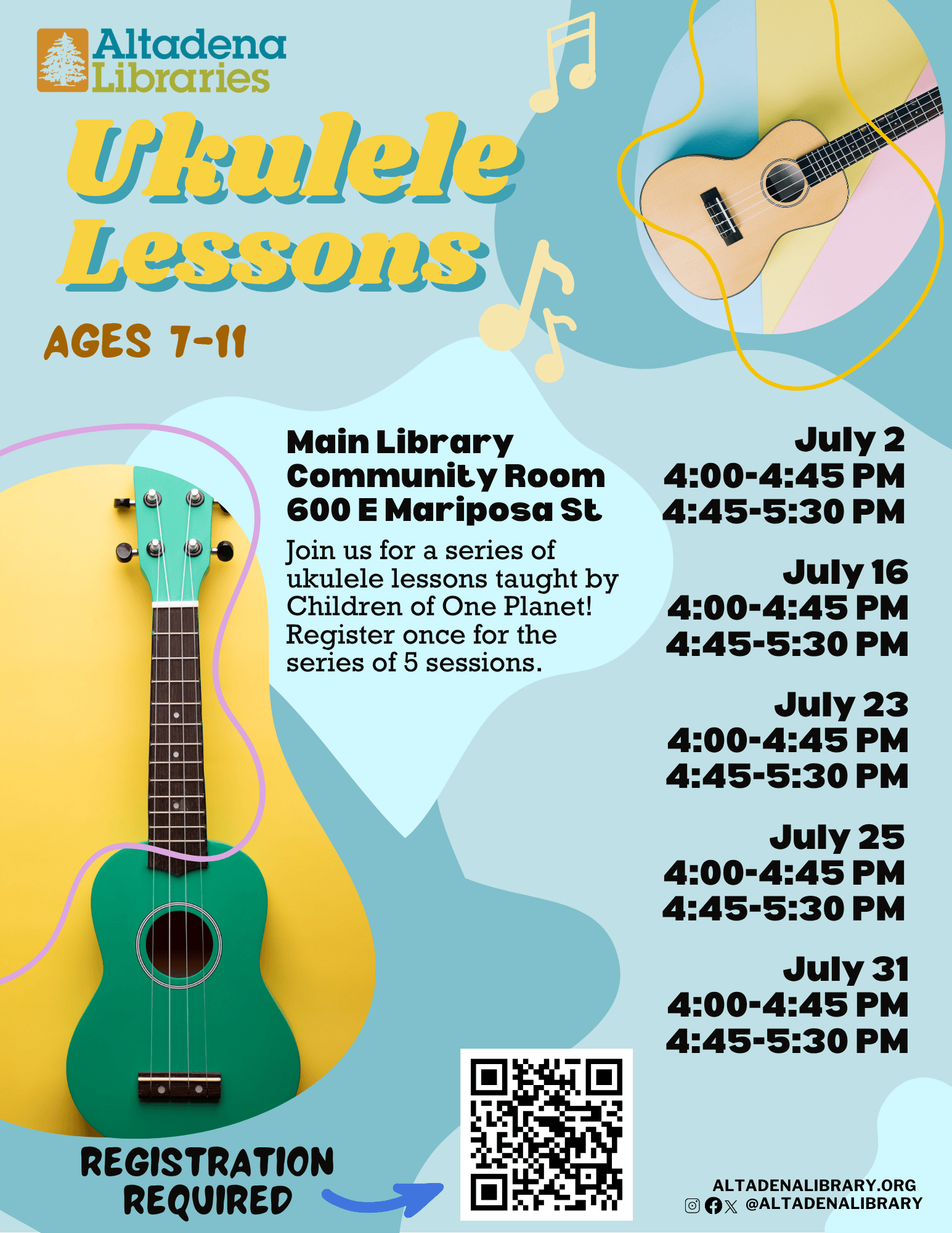 Ukulele Lessons Flyer