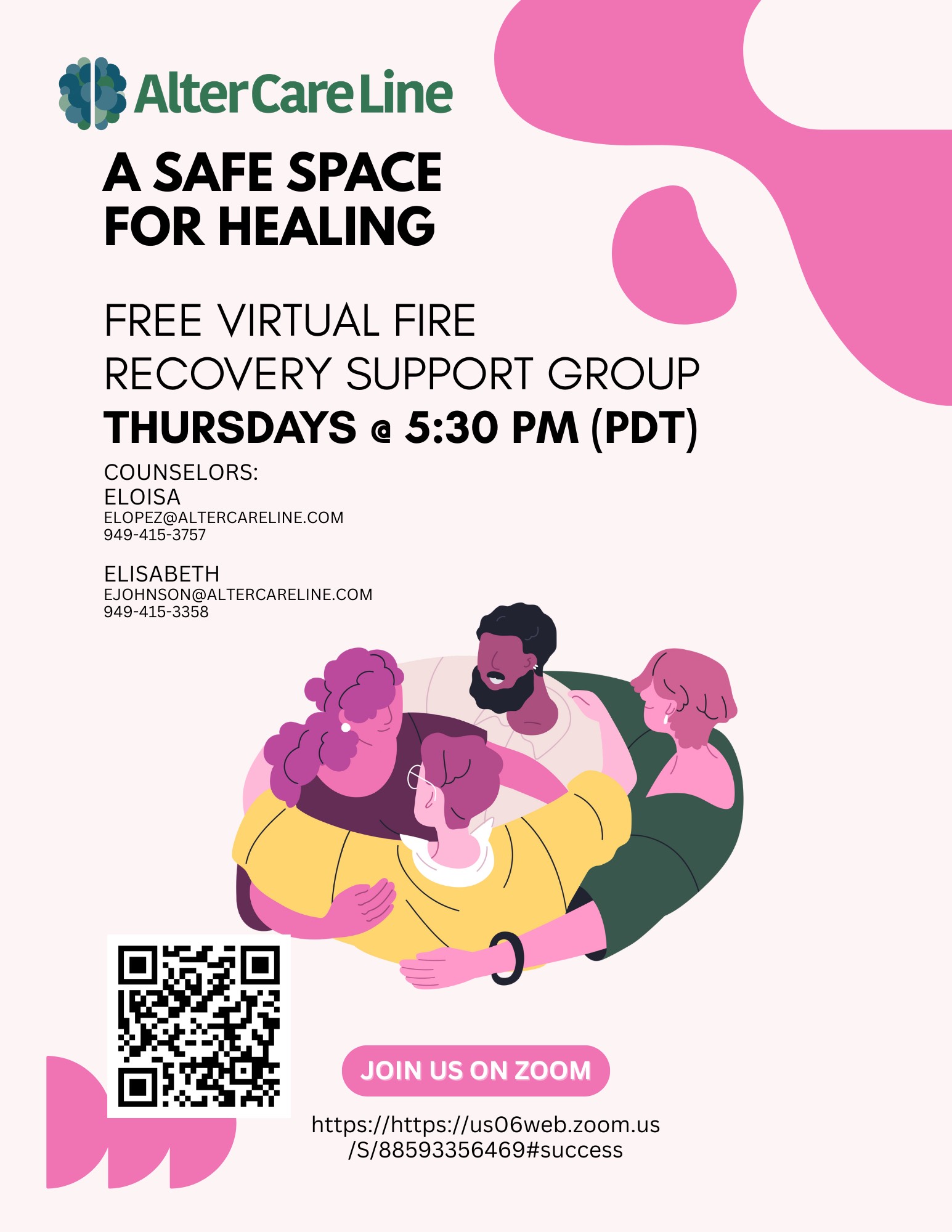AlterCareLine Safe Space flyer