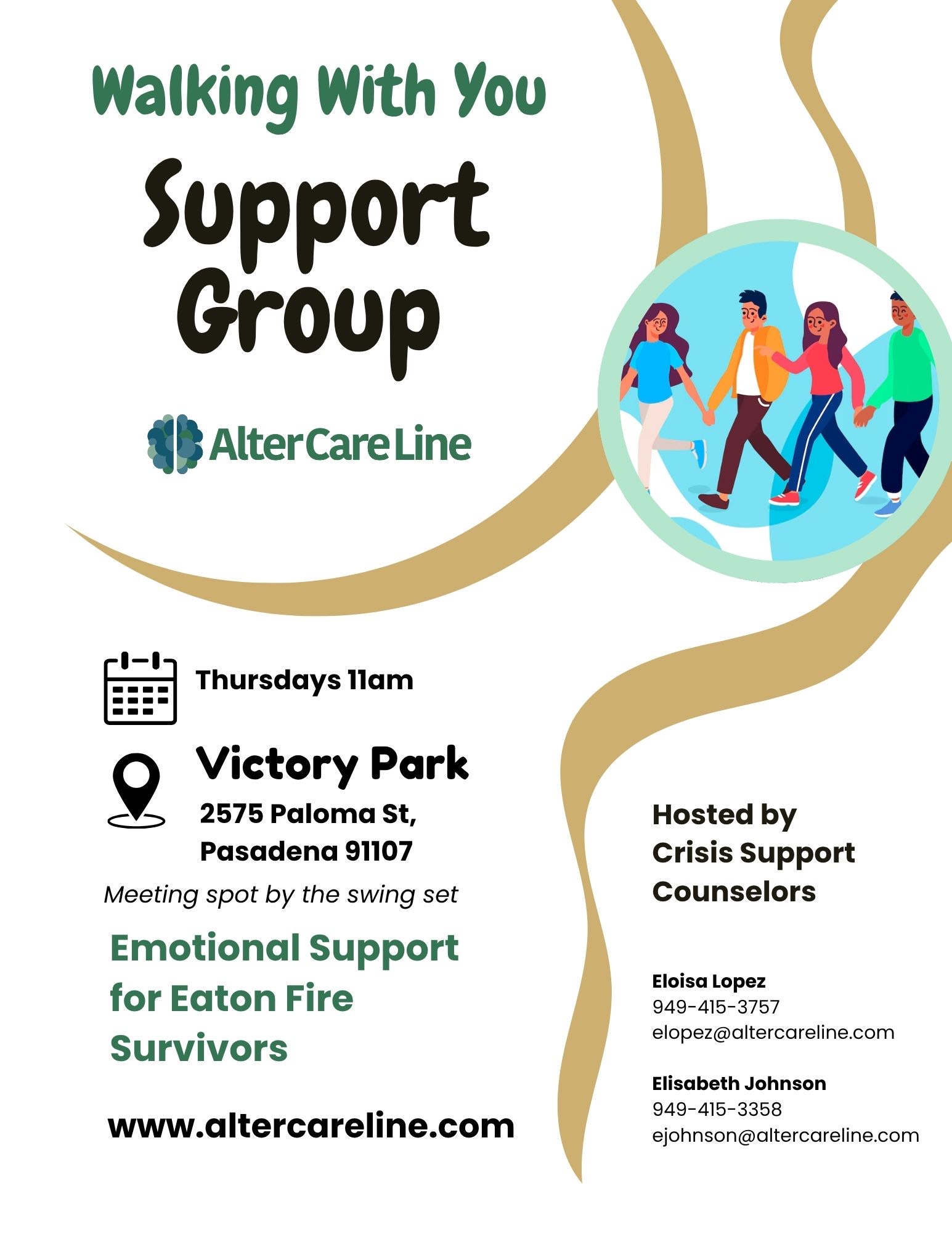 Walking Support Group flyer