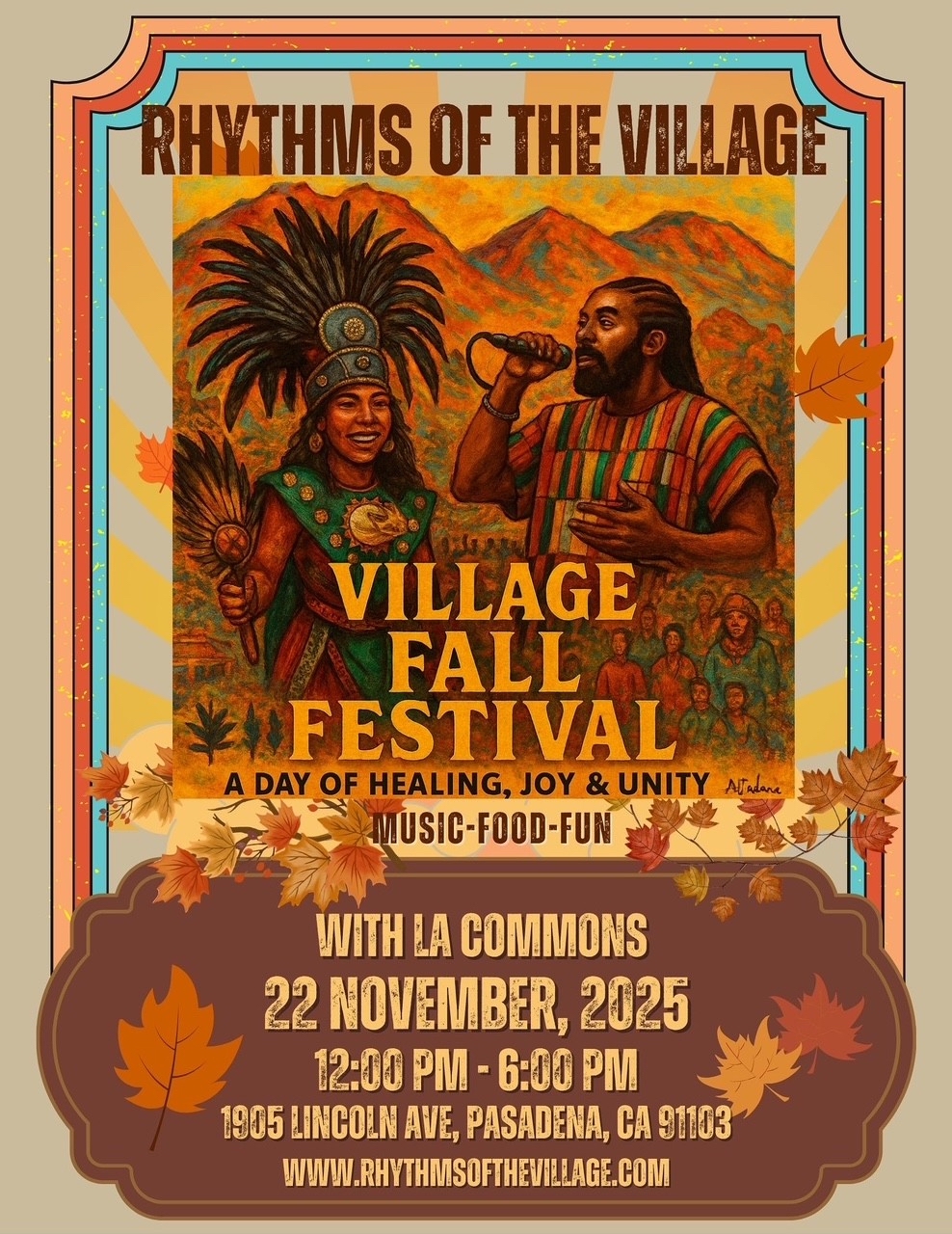 Rhythms of the Village: Village Fall Festival w/LA Commons flyer