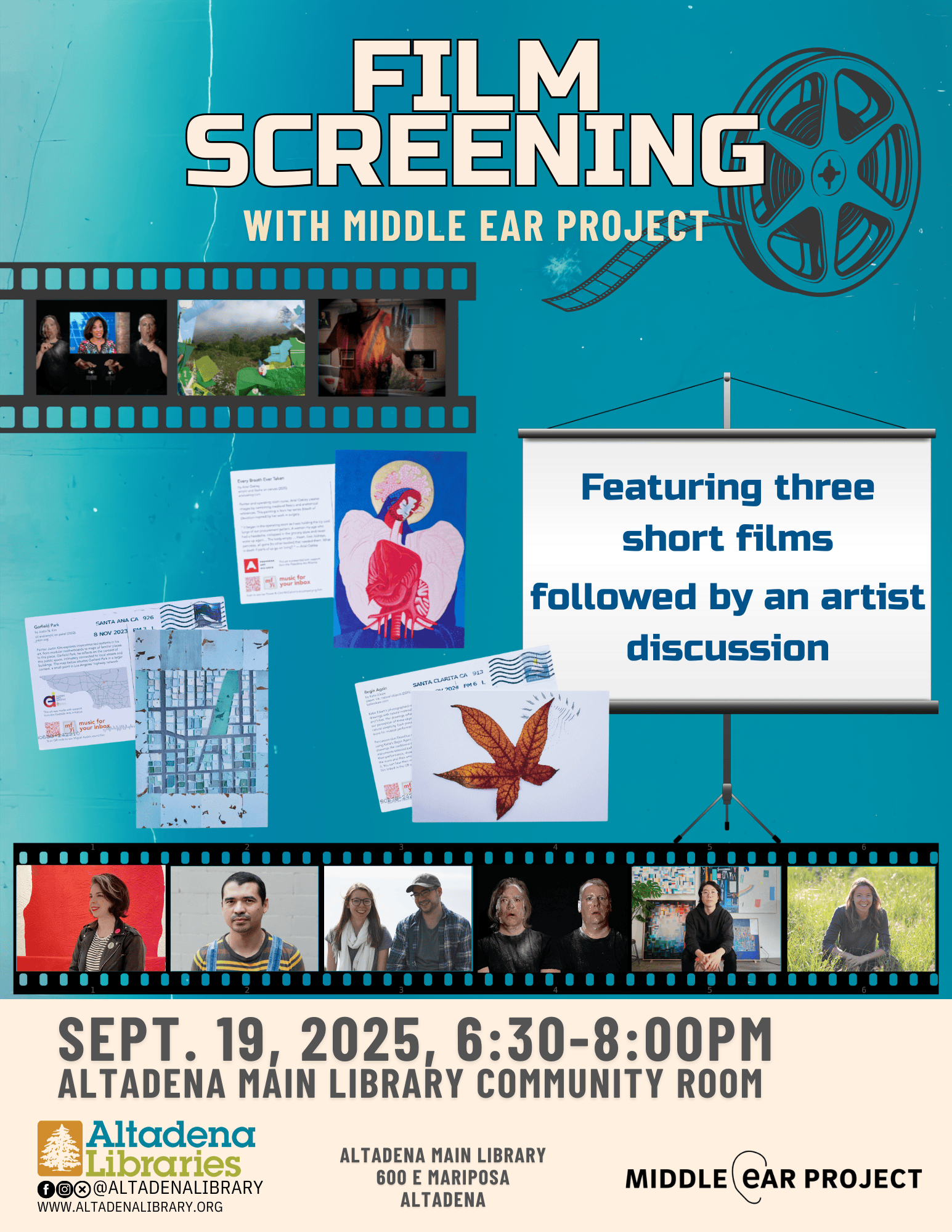 Film Screening with Middle Ear Project flyer