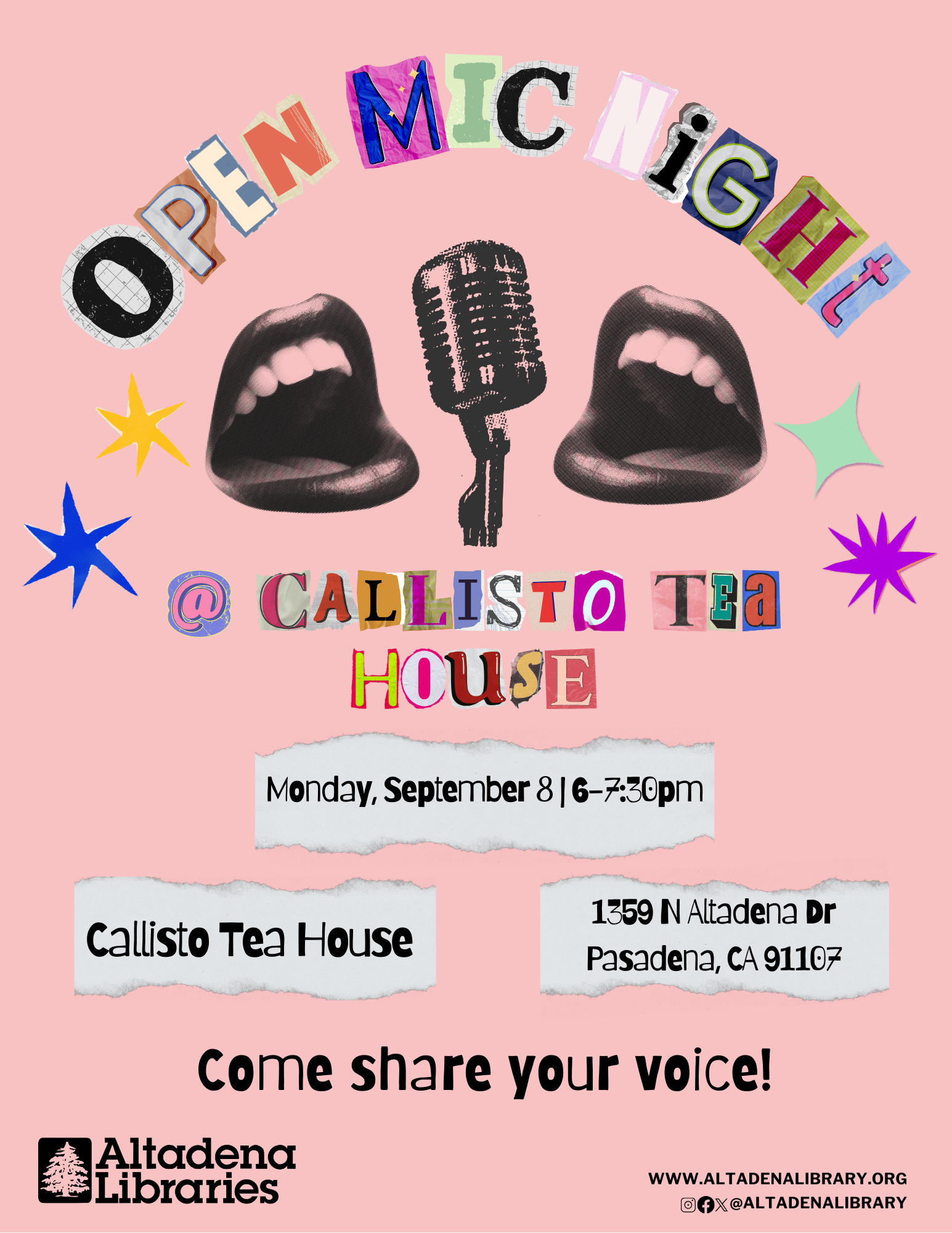 Open Mic Night flyer