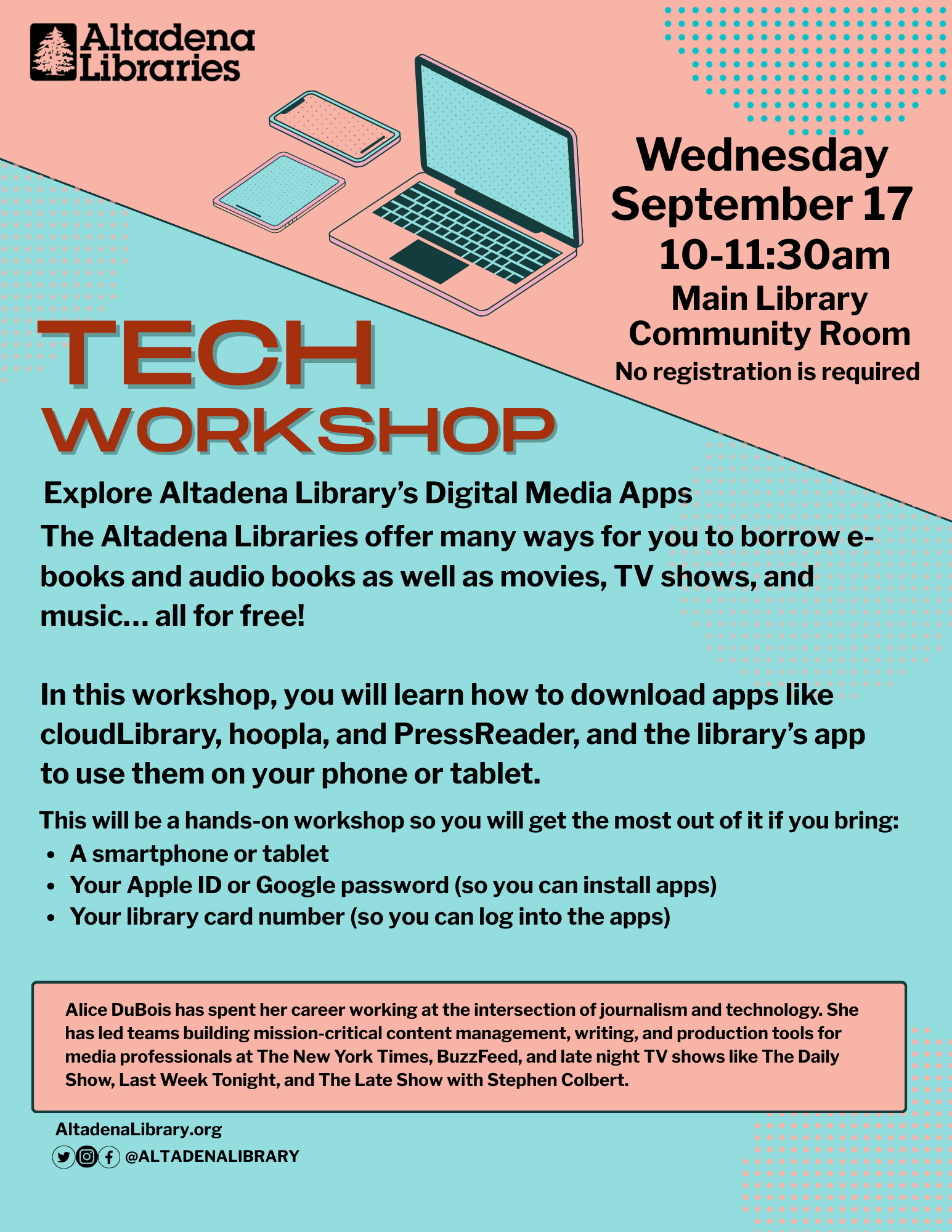 Tech Workshop flyer