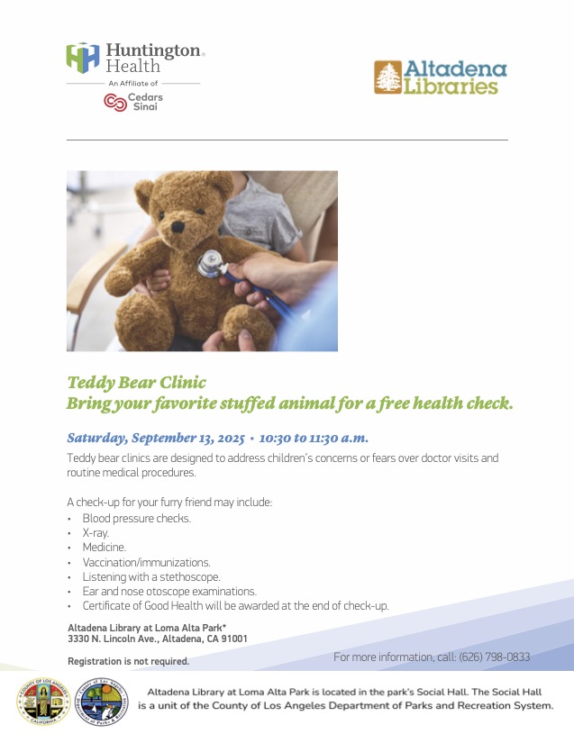 Storytime with the Los Angeles Dodgers Foundation flyer