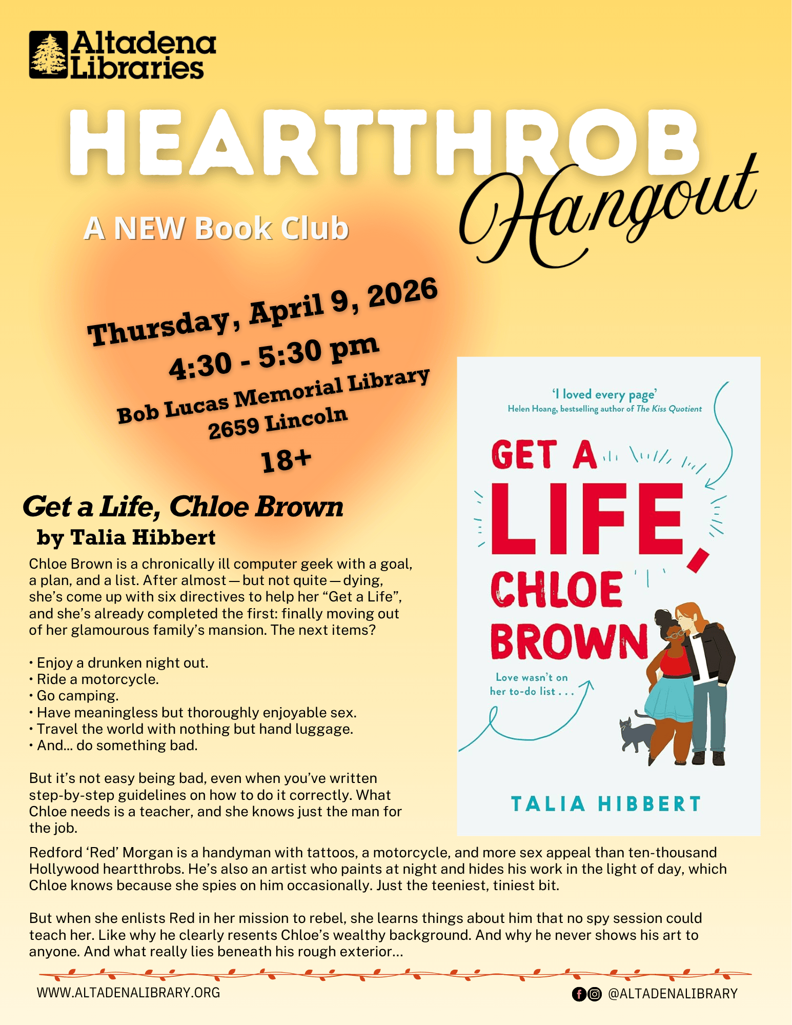 Heartthrob Hangout flyer