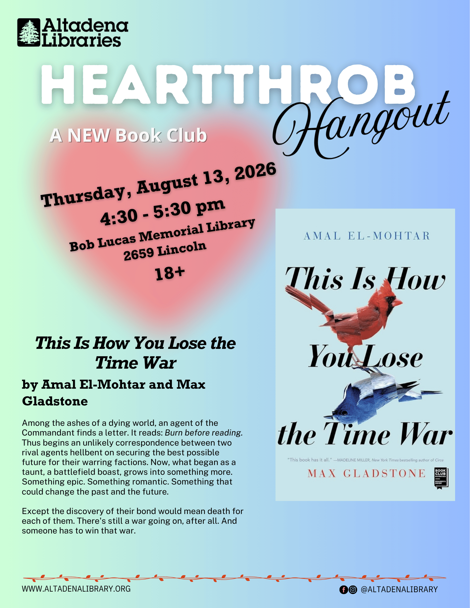 Heartthrob Hangout flyer