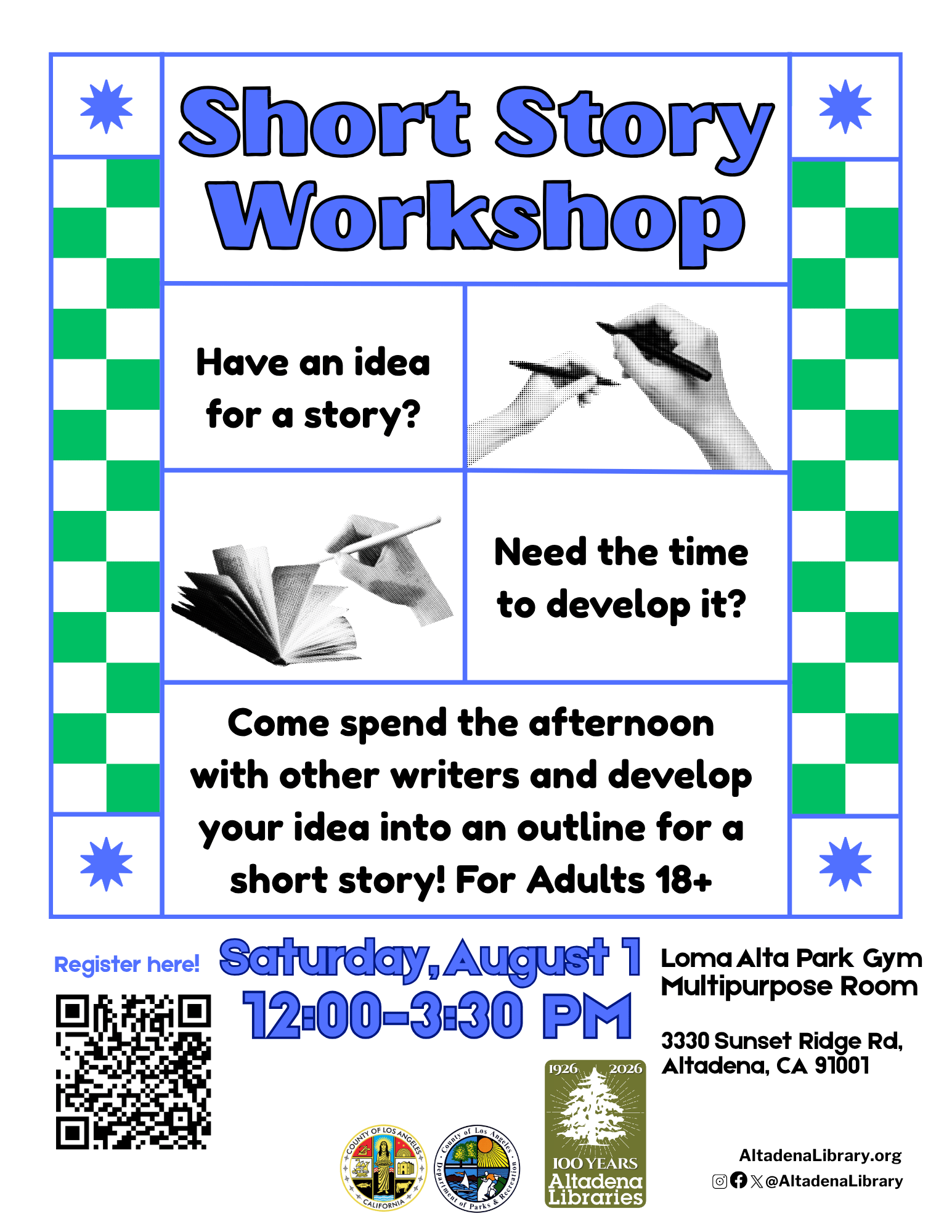 Short Story Workshop flyer