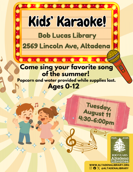 Kids' Karaoke flyer