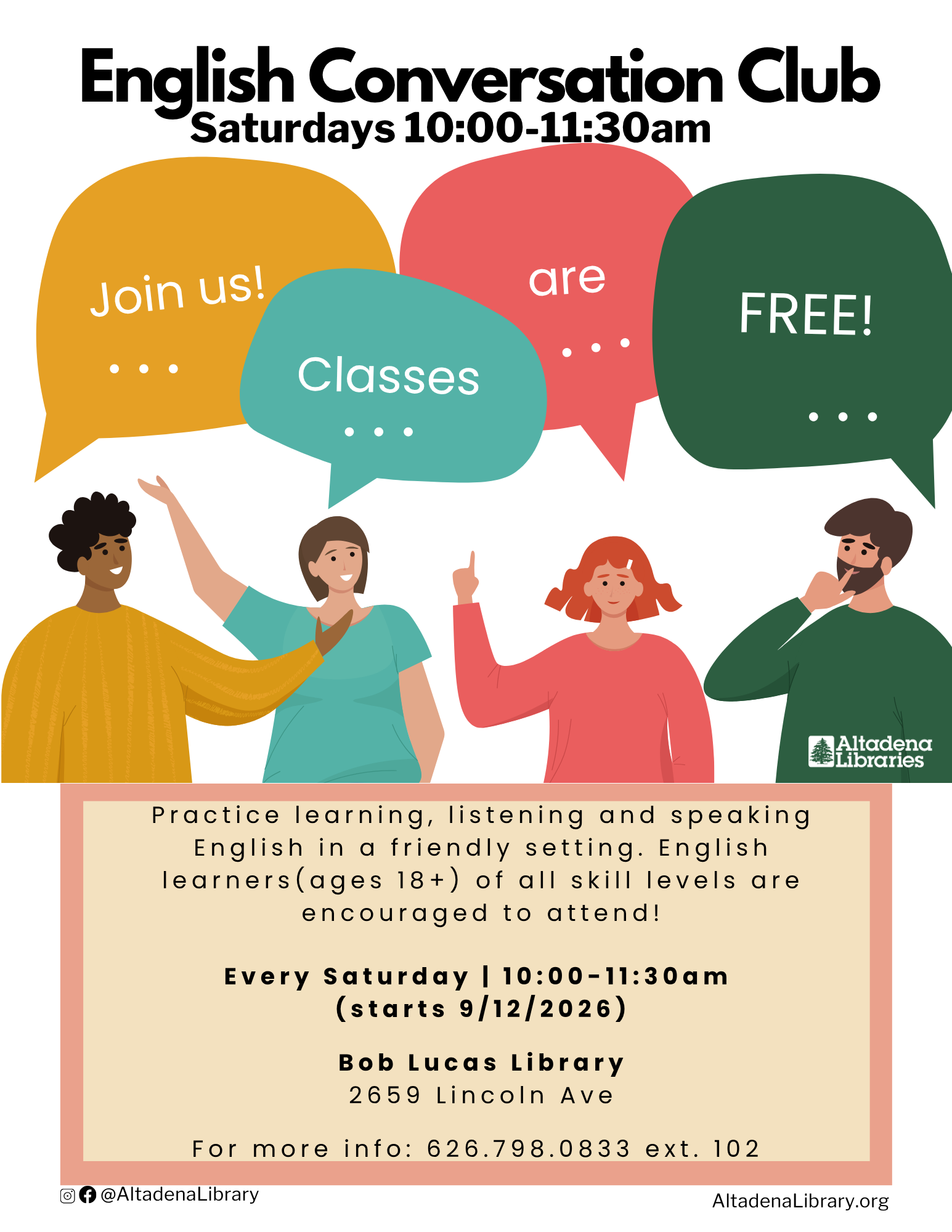 Conversation Club flyer