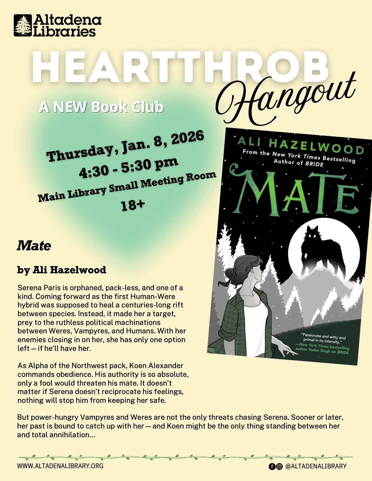 Heartthrob Hangout flyer