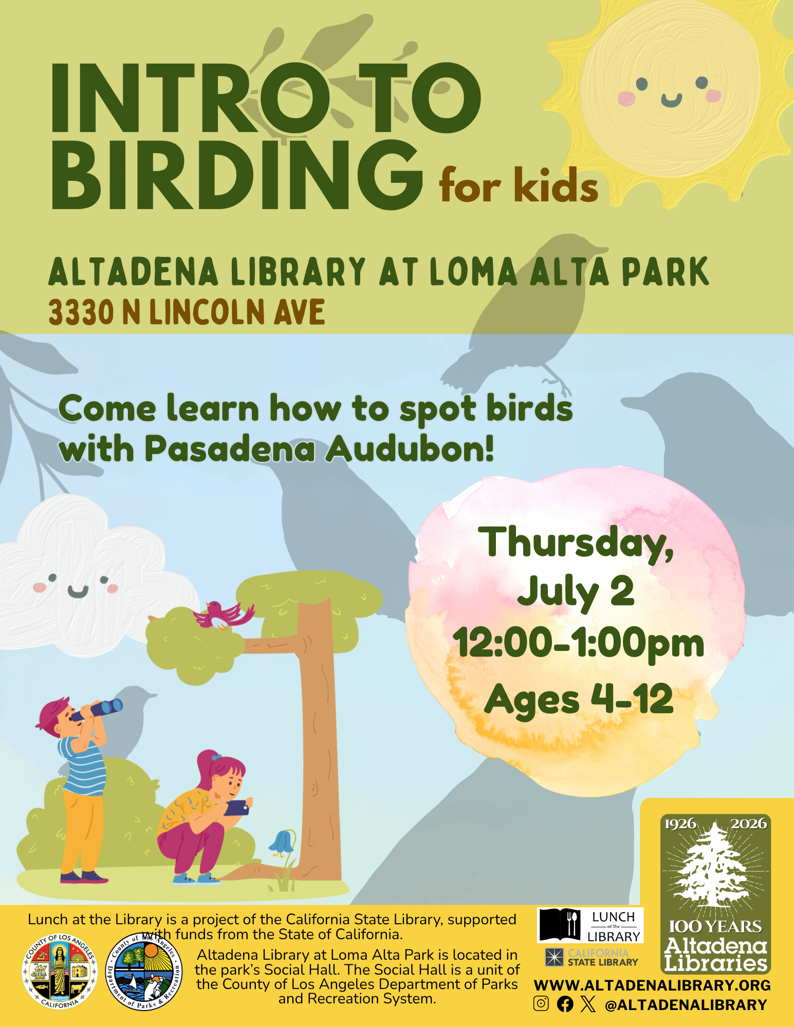 Intro to Birding flyer
