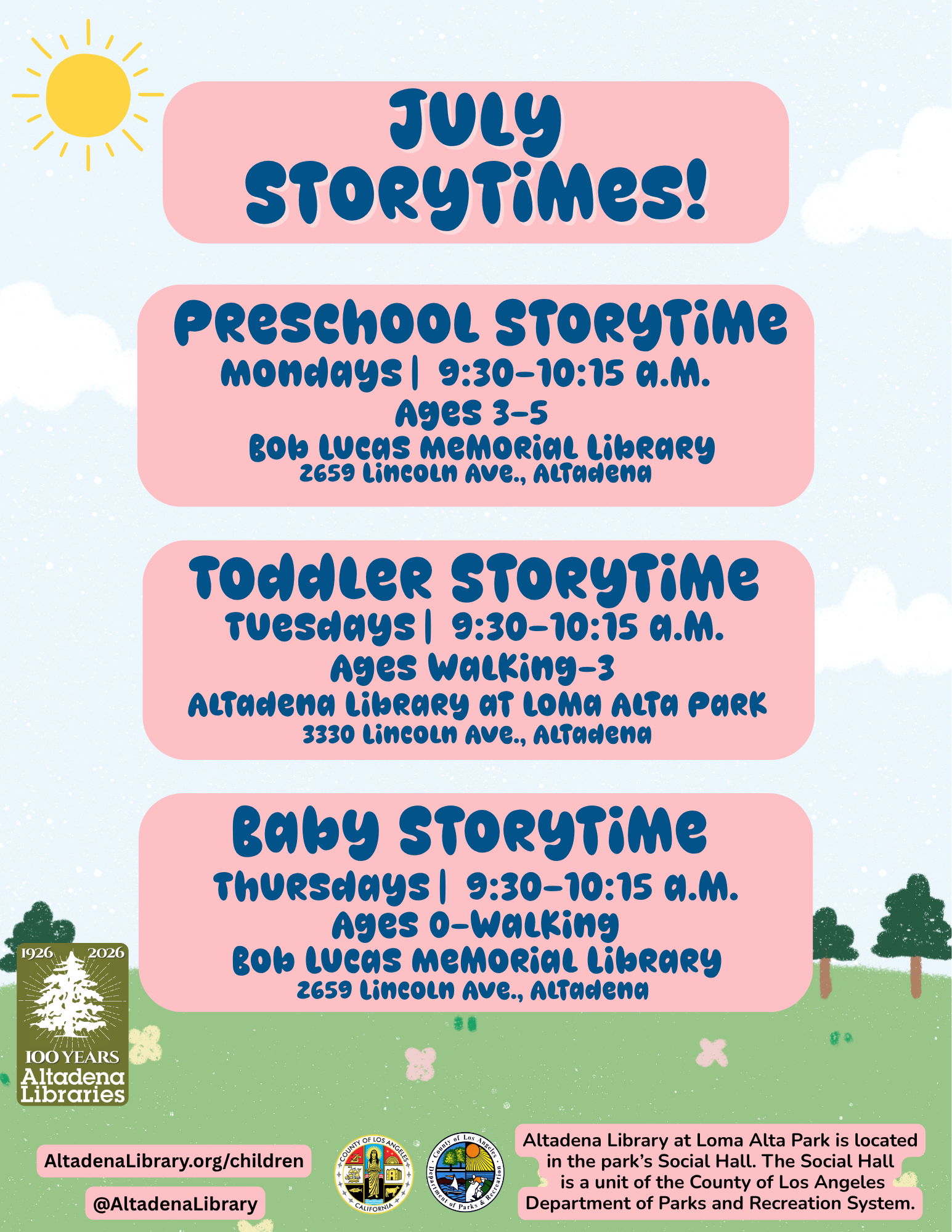 July Storytimes