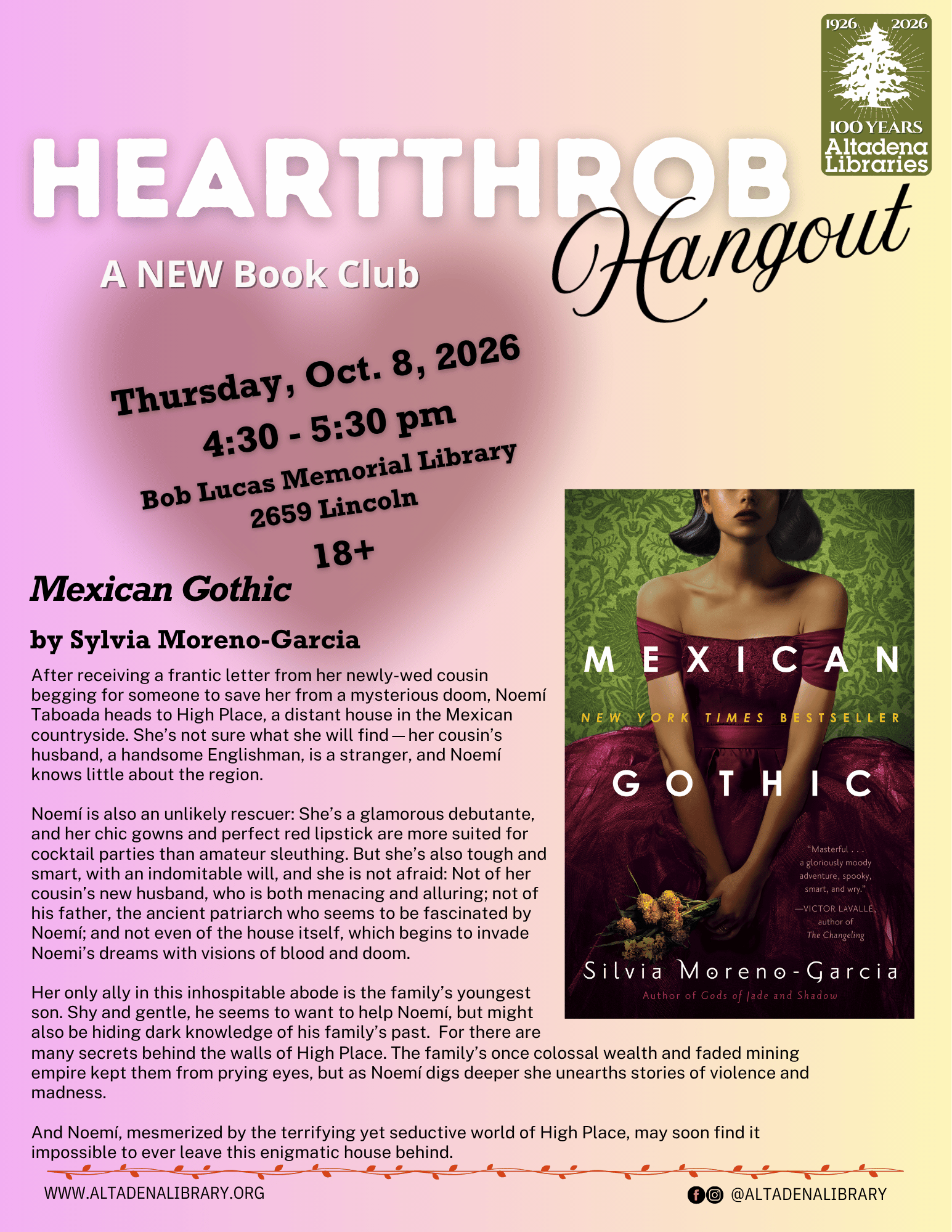 Heartthrob Hangout flyer