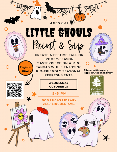 Kids Paint and Sip flyer