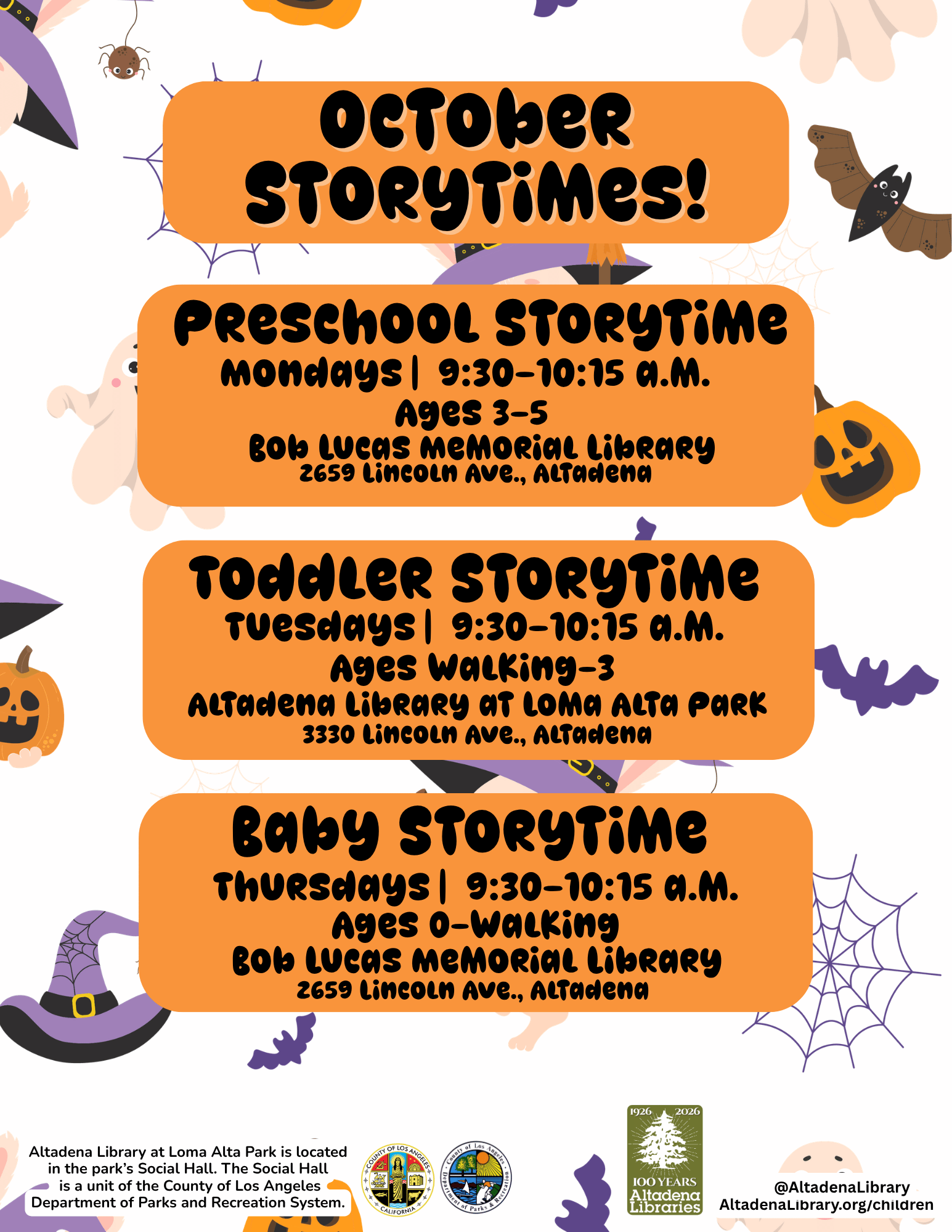 Sept Storytimes