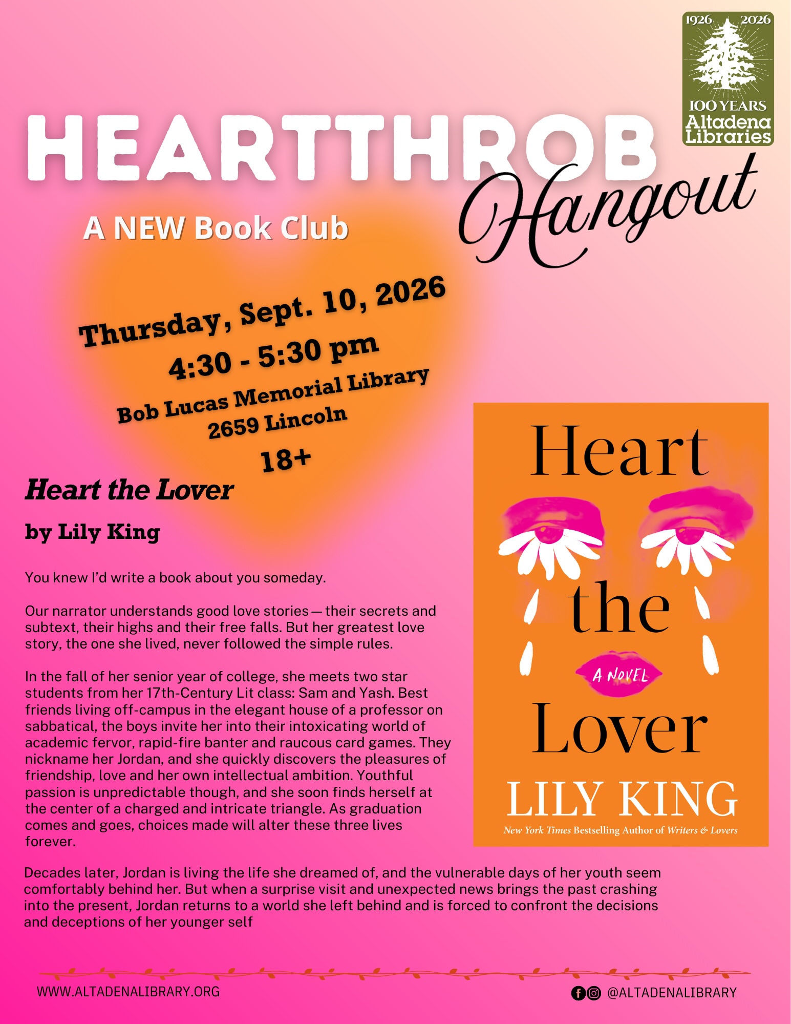 Heartthrob Hangout flyer