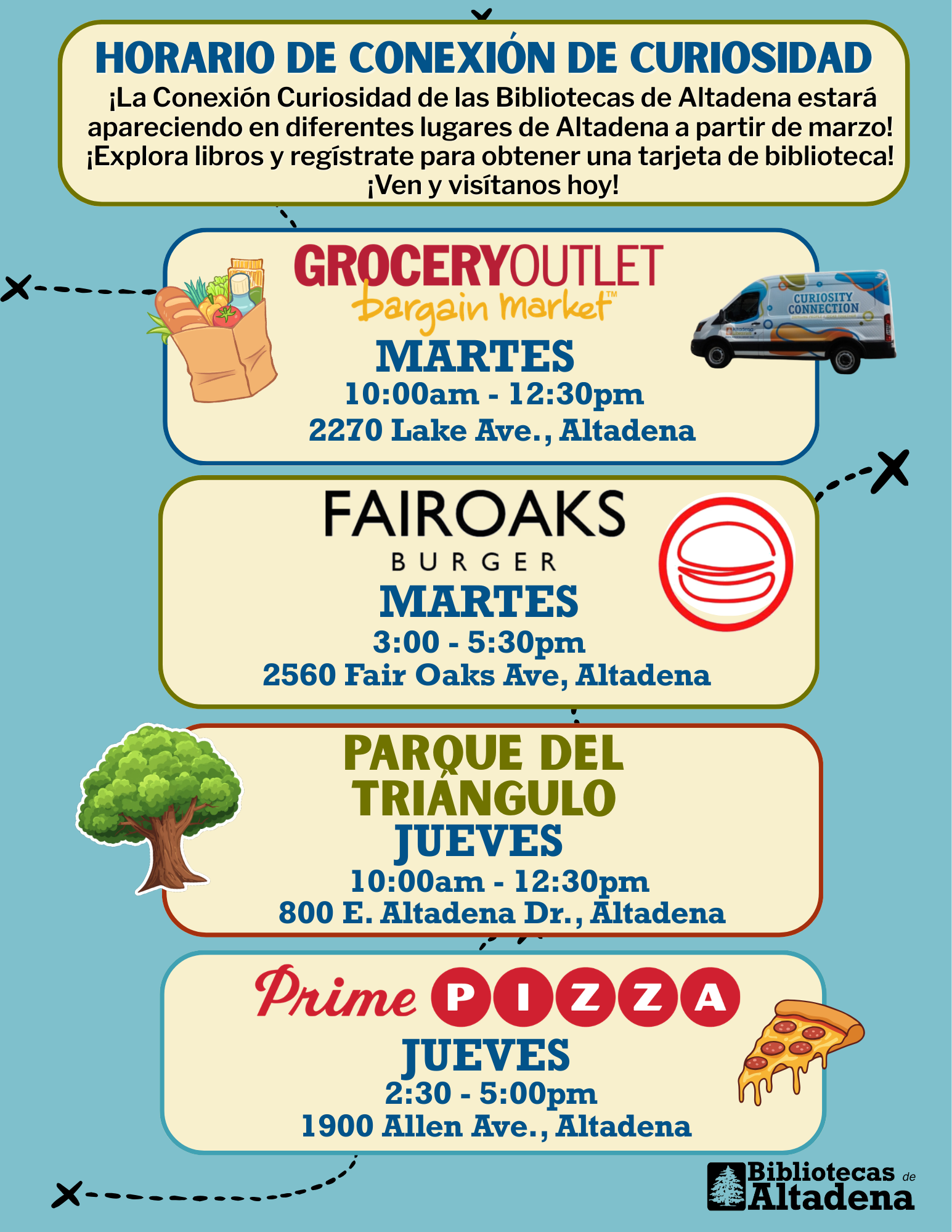 Curiosity Connection van stops Spanish