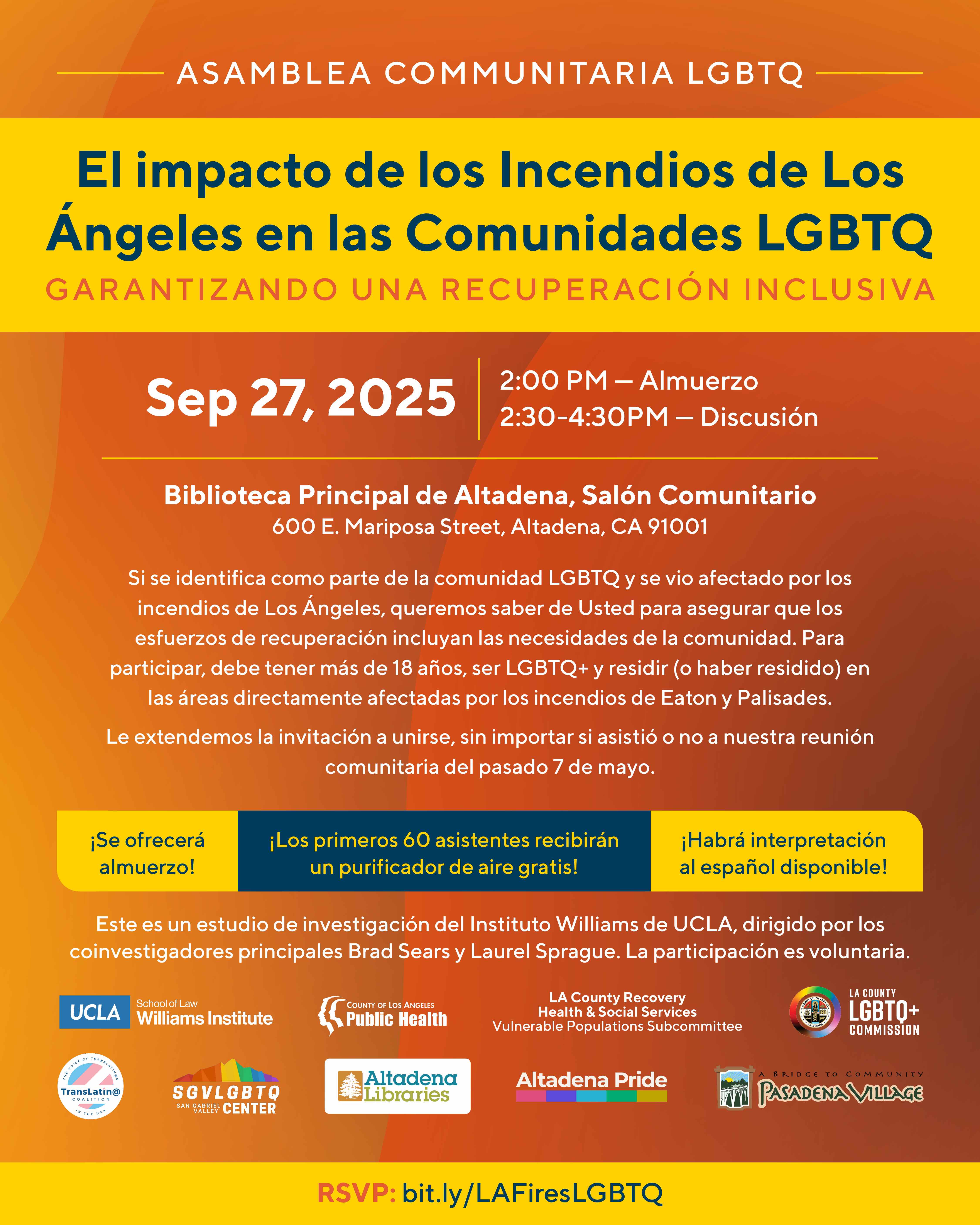 Spanish language flyer