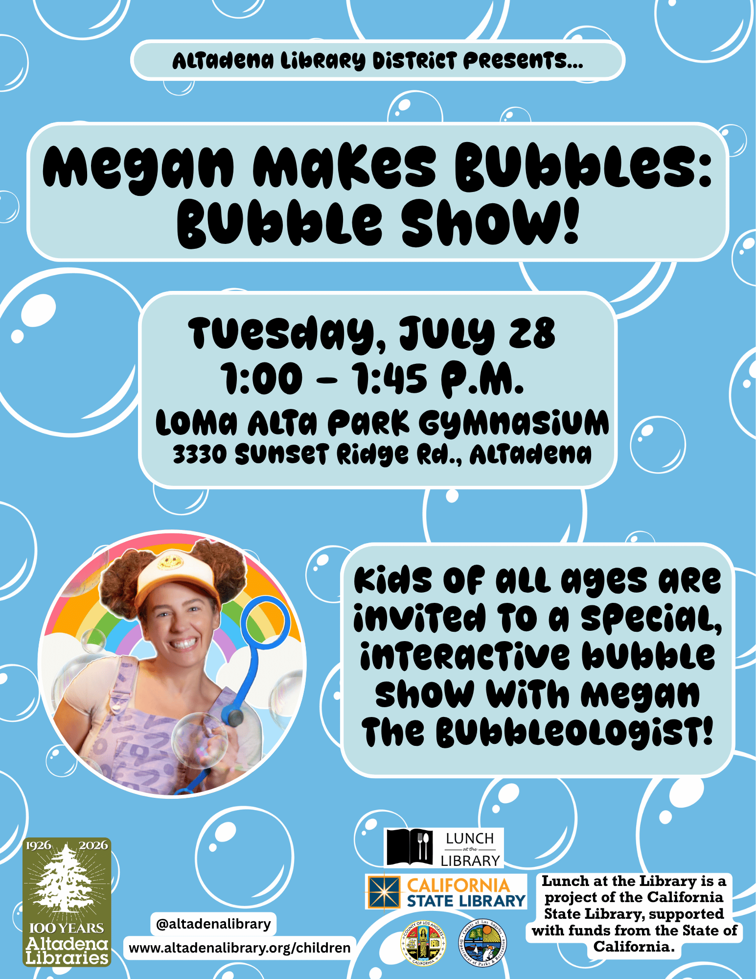 Megan Makes Bubbles flyer