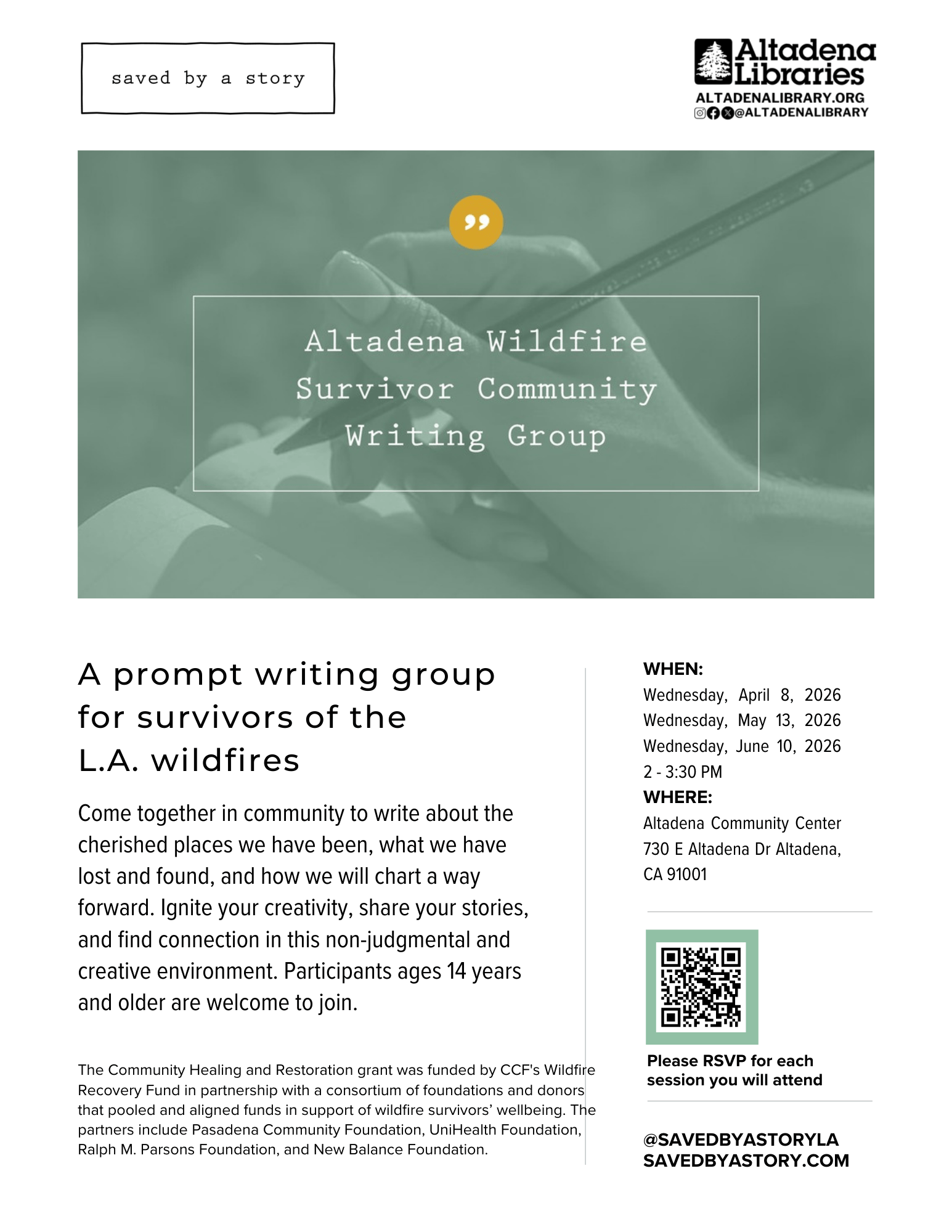 Older Adult Grief & Loss flyer