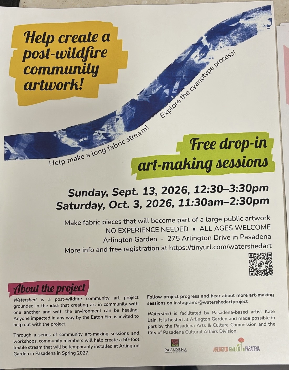 Drop in art making sessions