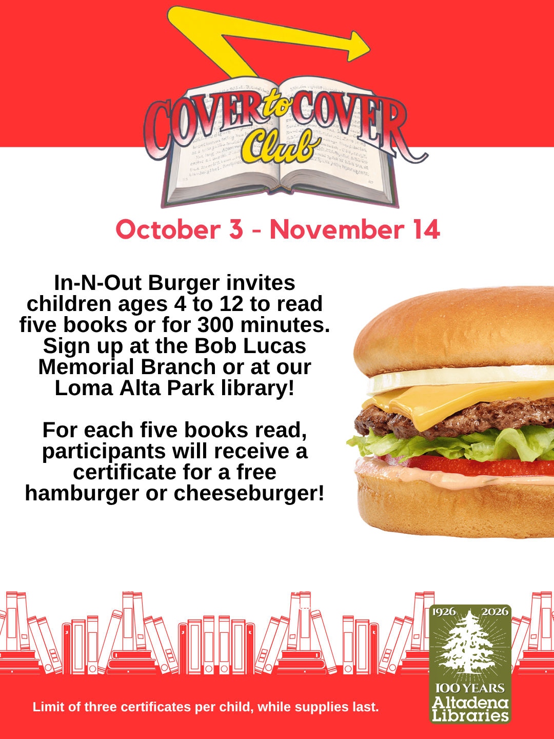 In-N-Out Cover to Cover Club flyer