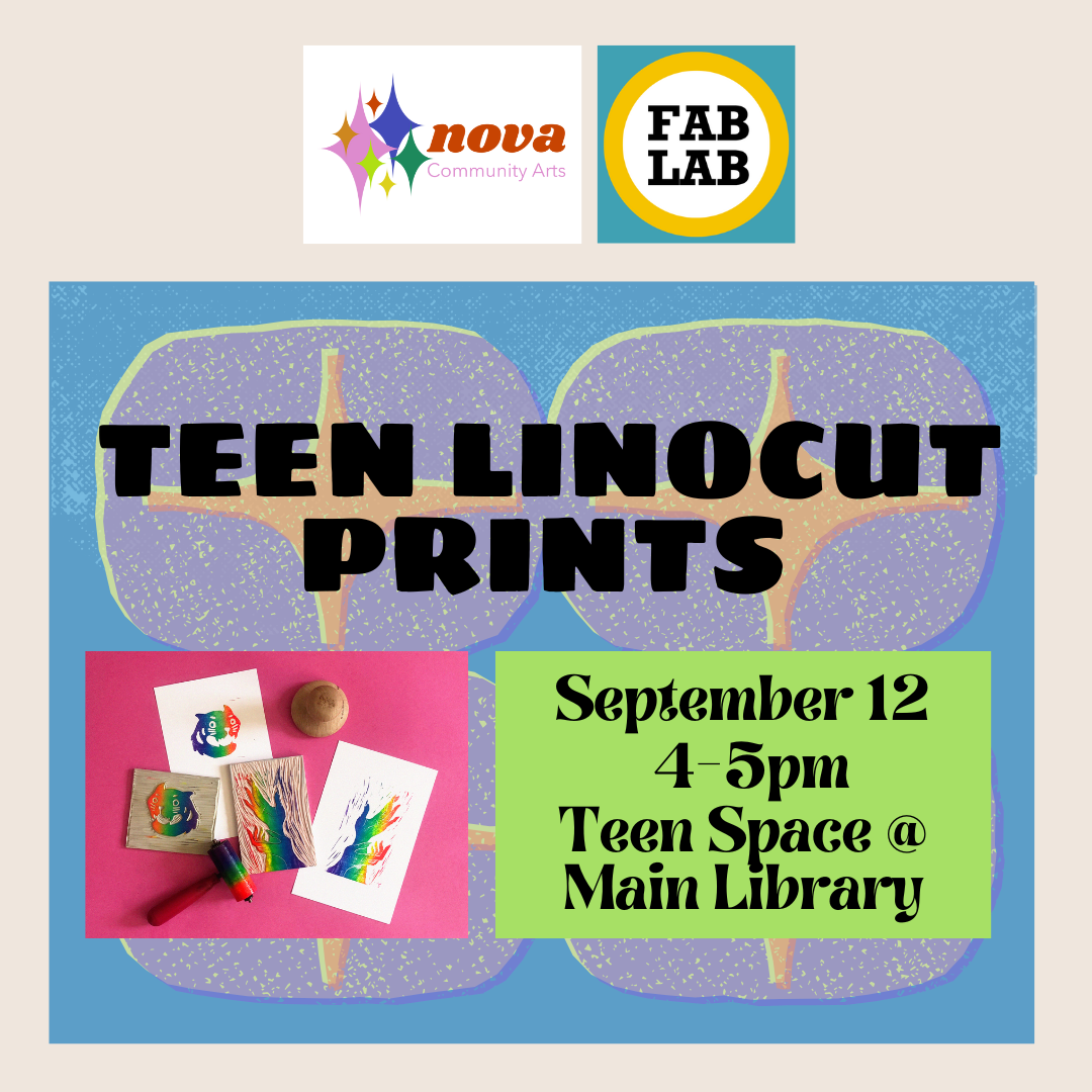 Teen Linocut Prints flyer