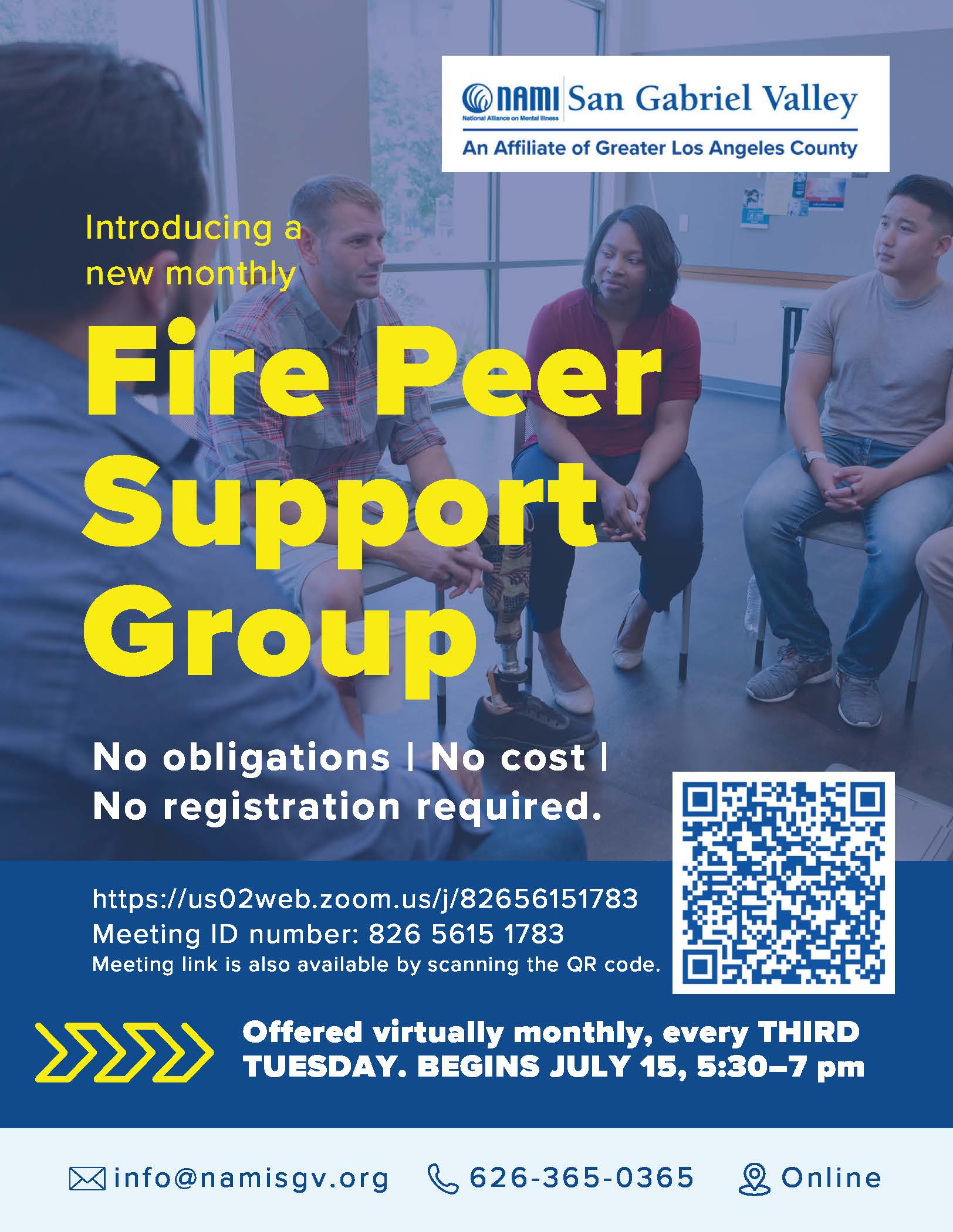Fire Peer Support Group flyer