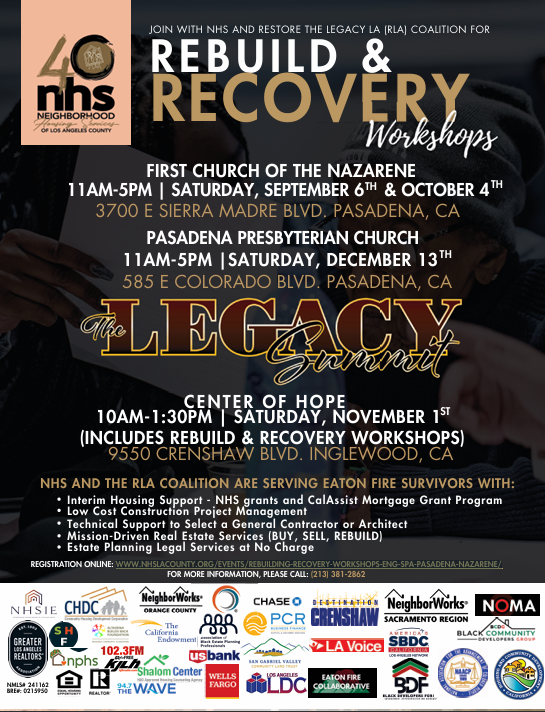 Rebuild & Recovery flyer