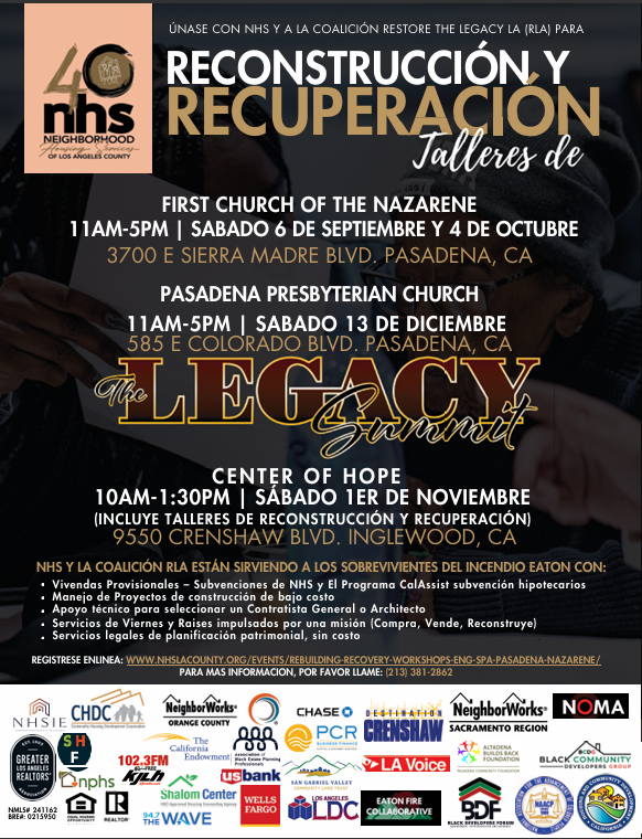 Reconstruccion y Recuperacion Flyer