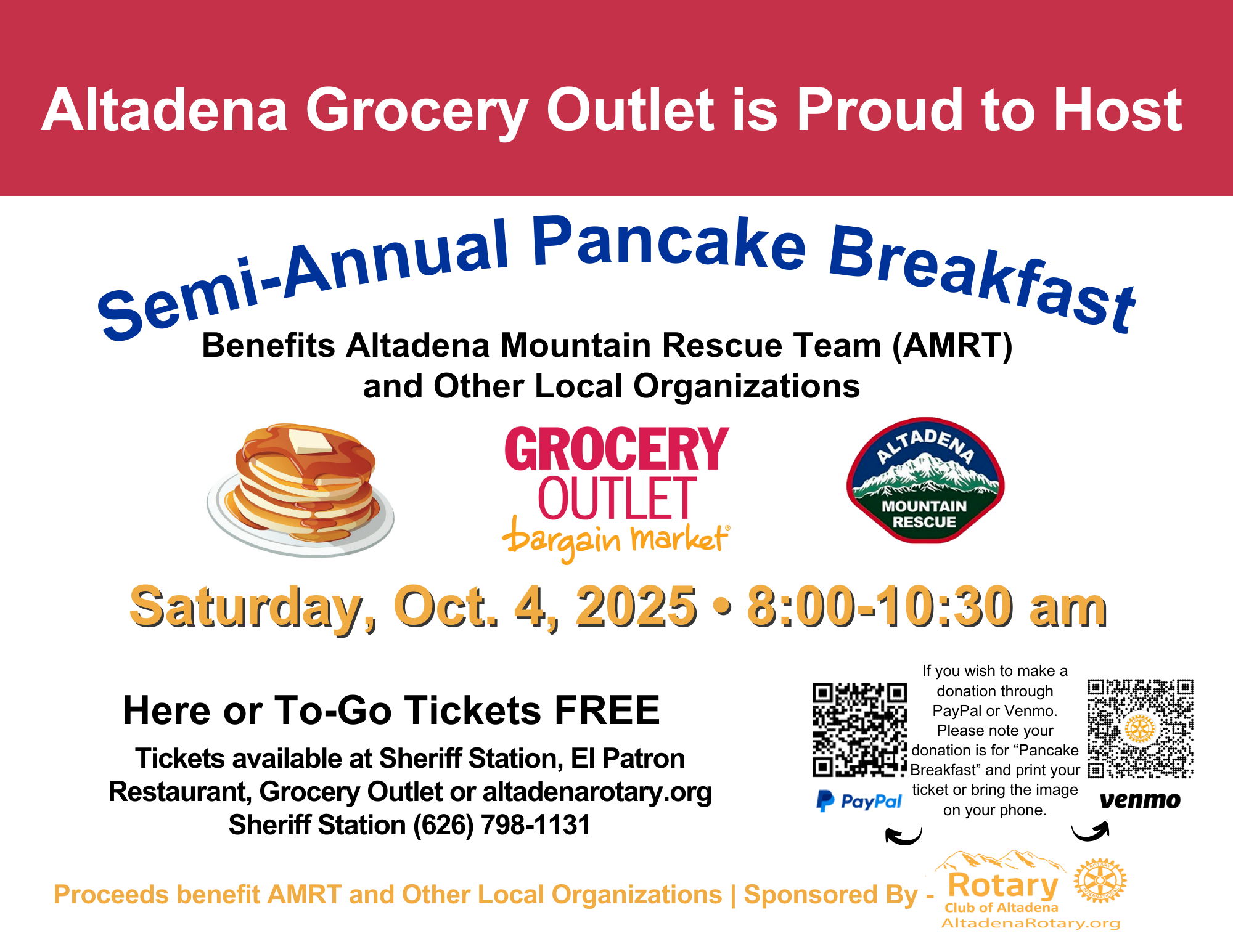 Rotary Pancake Breakfast