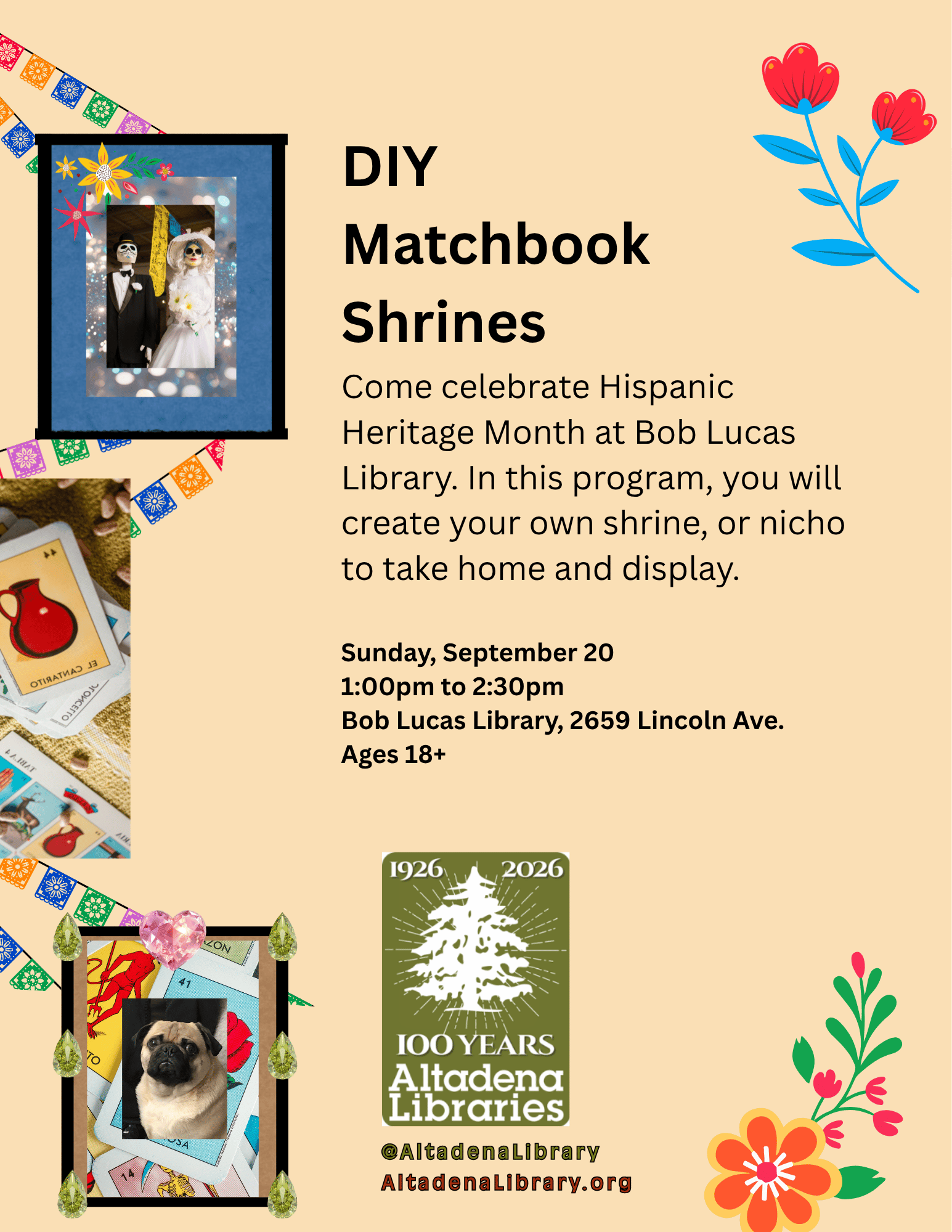 DIY Matchbook Shrines flyer