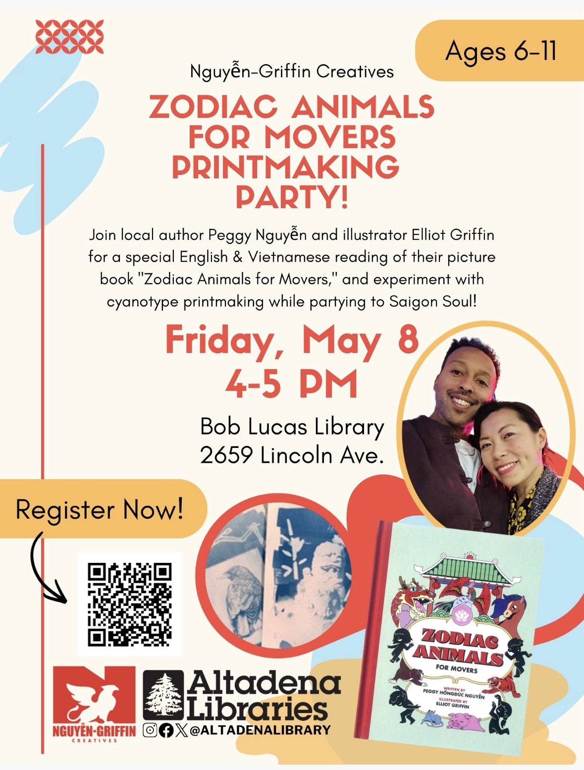 Zodiaz Animals for Movers Printmaking